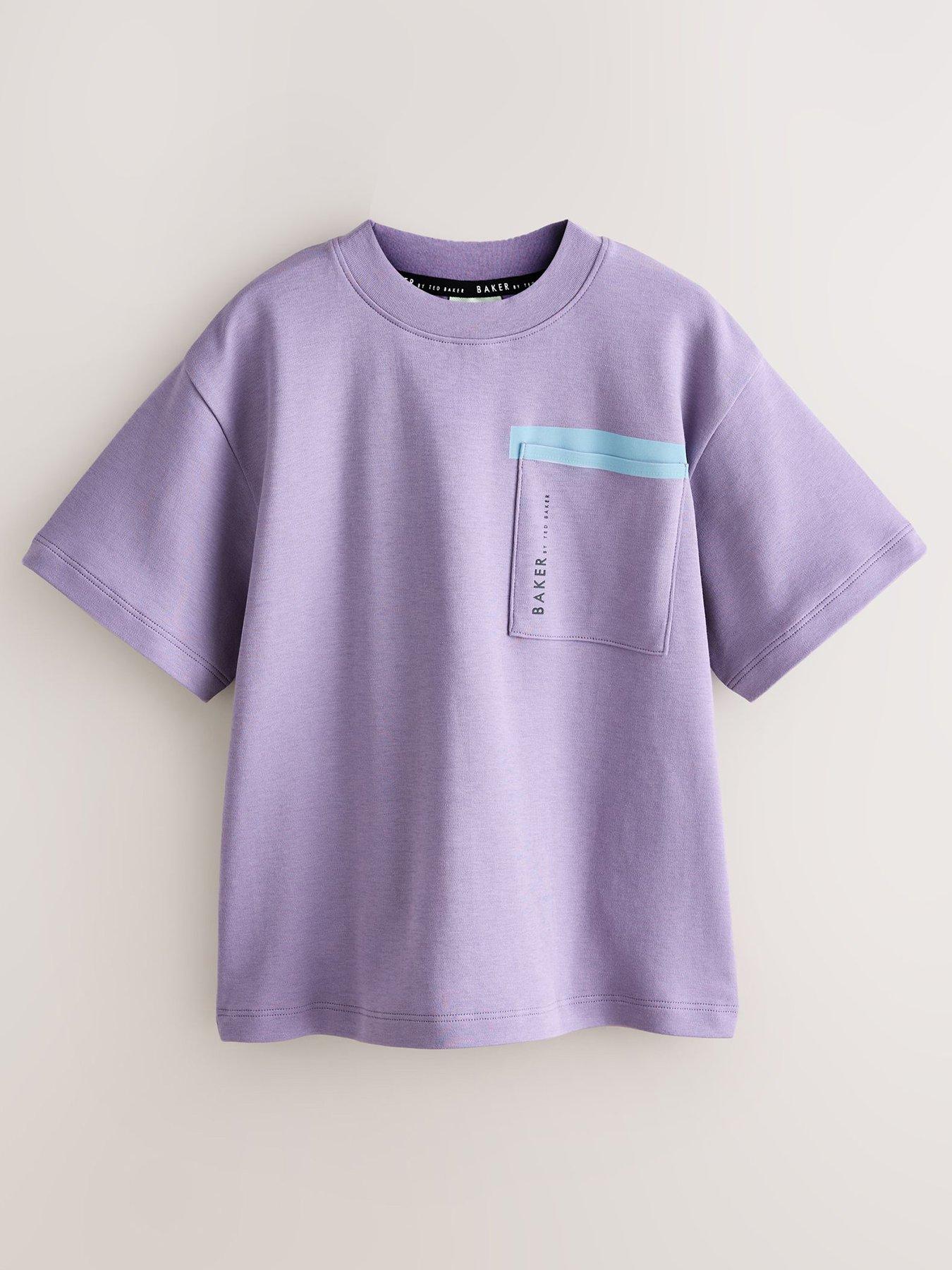 Ted Baker Boys Short Sleeved Pocket T-Shirt - Purple