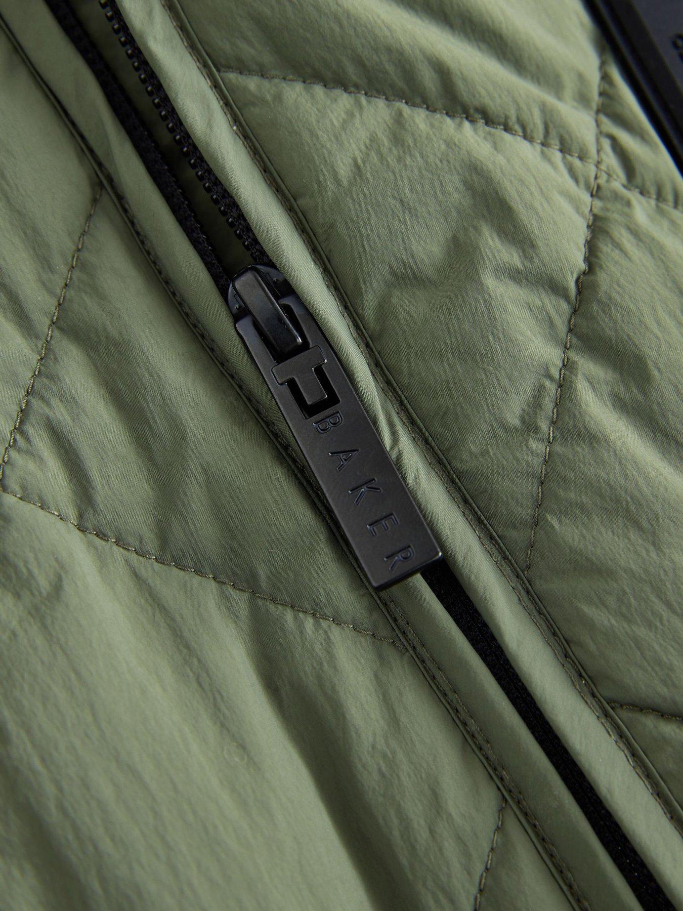 Image 6 of 7 of Ted Baker Boys Long Sleeved Quilted Jacket - Green