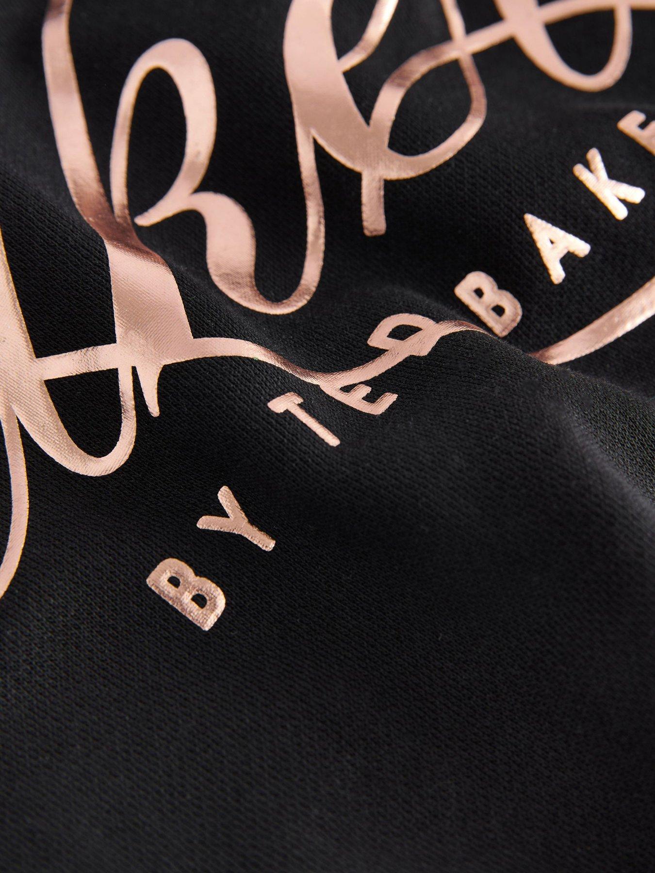 Image 6 of 7 of Ted Baker Boys Gold Logo Sweat Set - Black