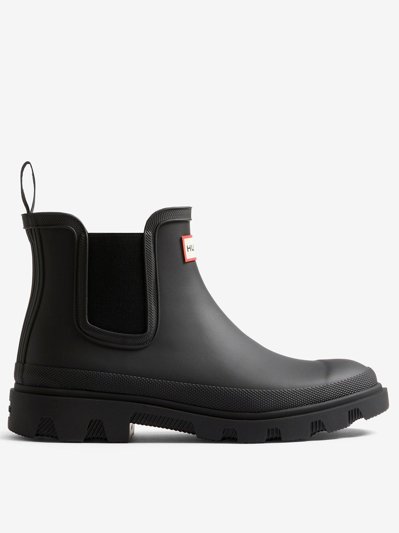 Hunter Unisex Downpour Chelsea, Black, Size 5, Women