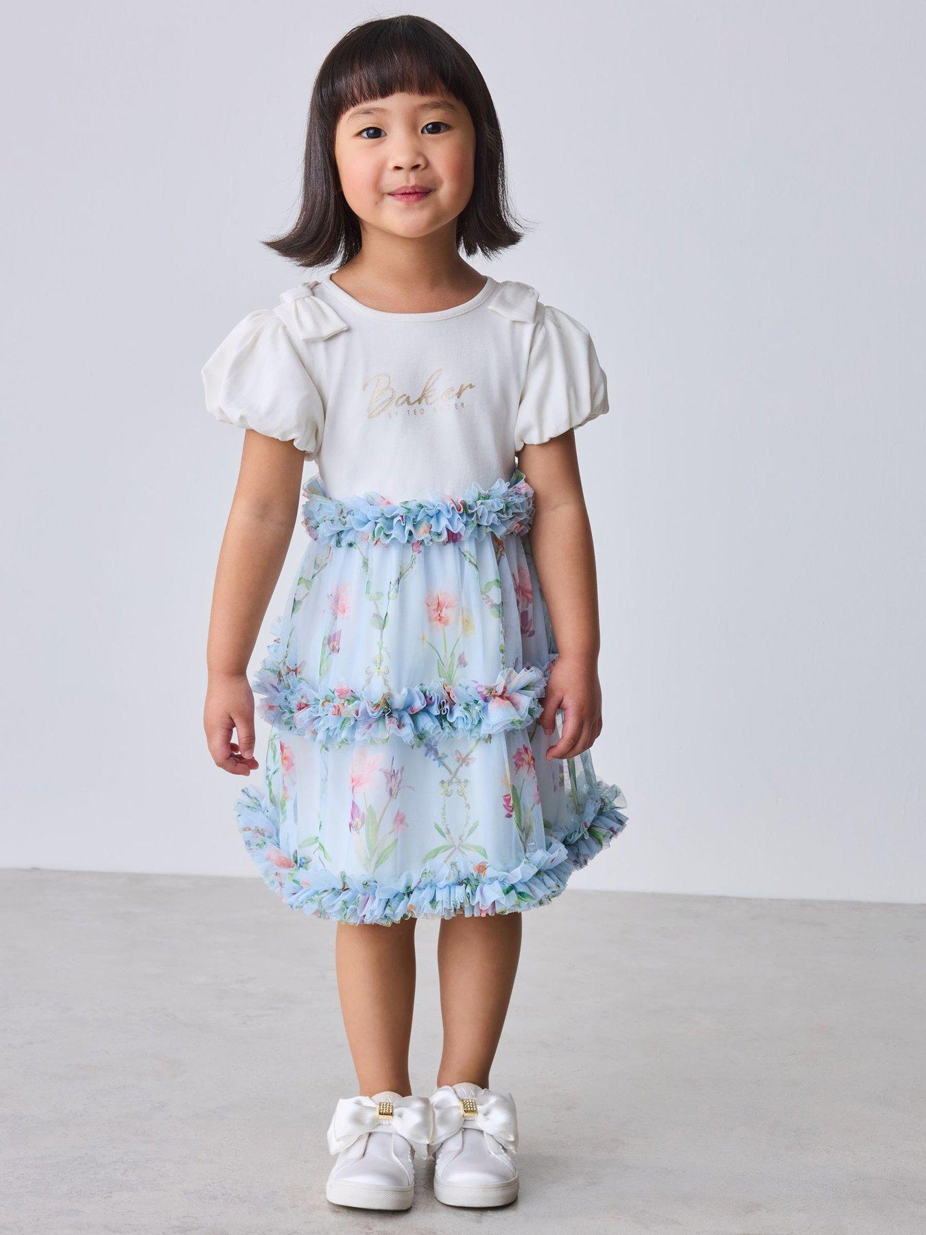 blue dress 12 months Delia Pale Blue Baby Dress  Puff Sleeve Baby Party Dress & Flower Girl  Outfit  A Little Lacey