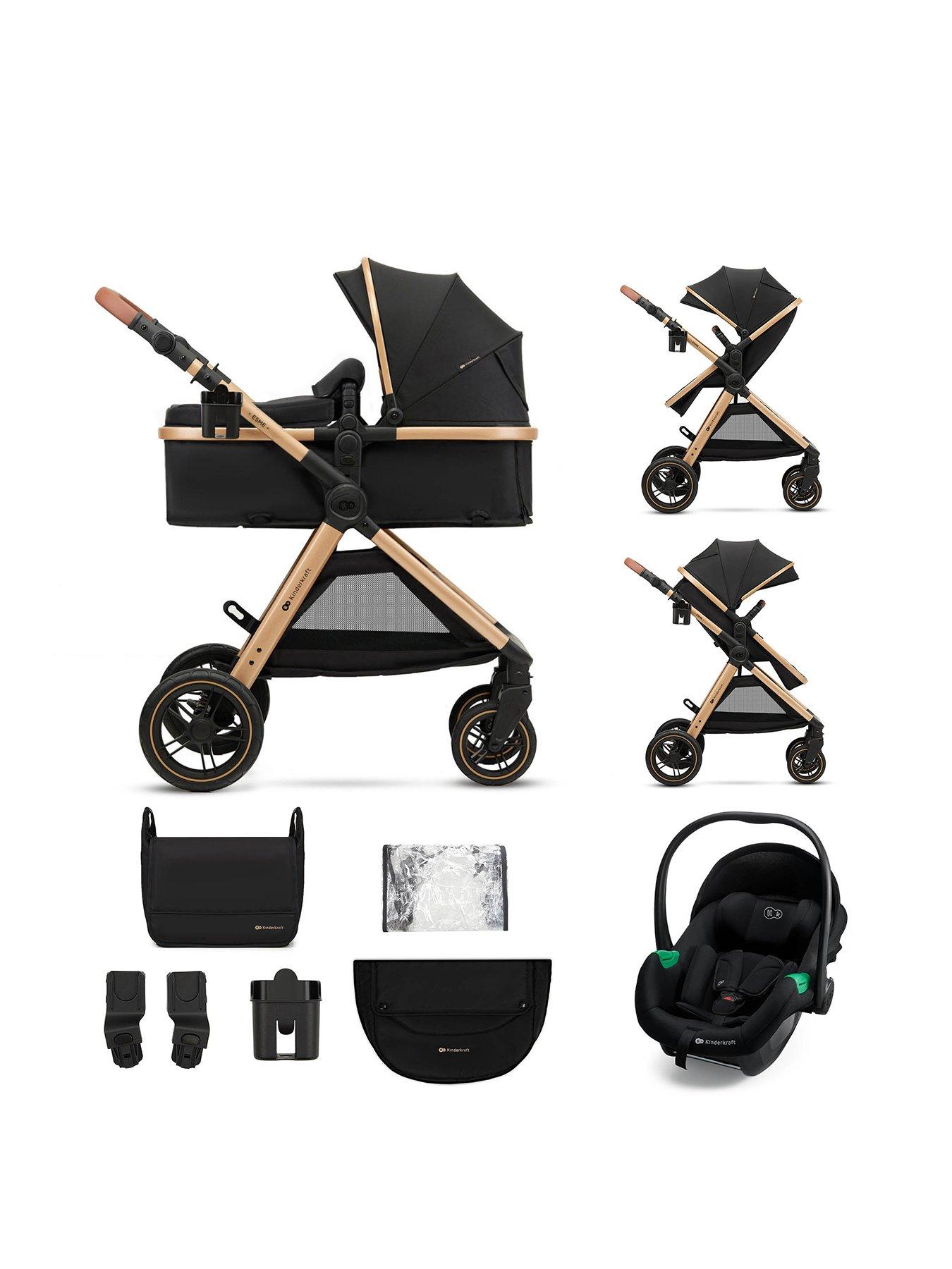 Image 1 of 8 of Kinderkraft ESME PRO 3-in-1 Travel System - Black