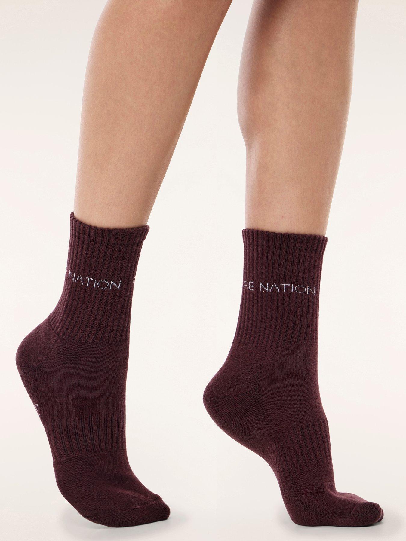 Image 2 of 3 of P.E Nation Womens Training Signature Socks - Red