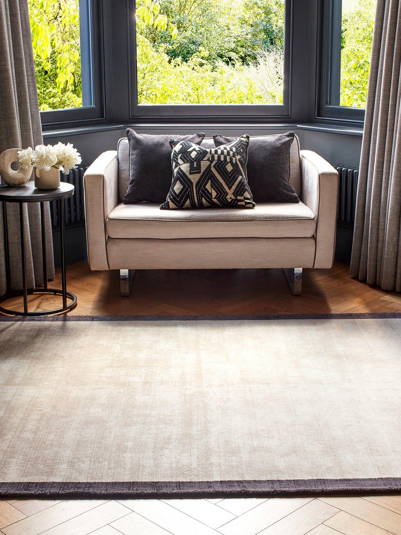 Image 1 of 7 of Asiatic Blade Border Rug - Putty