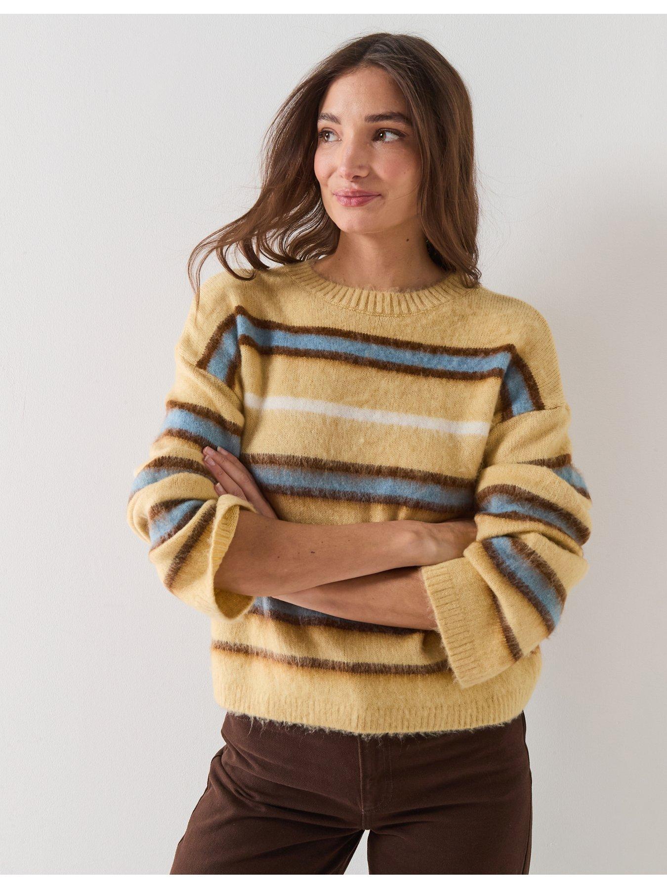 Vero Moda Long Sleeve Striped Jumper - Yellow