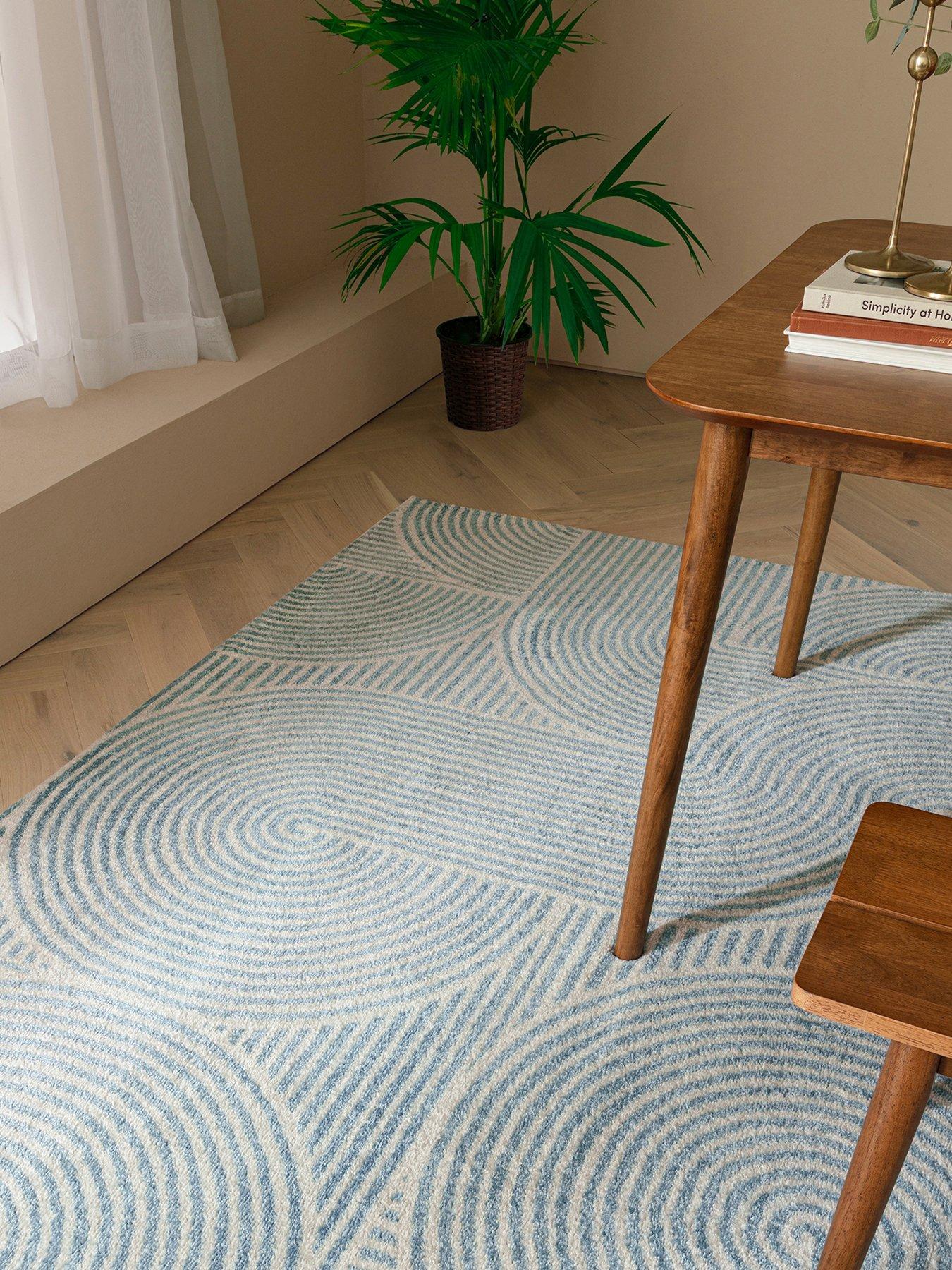 Asiatic Muse Swirl Rug - Blue
