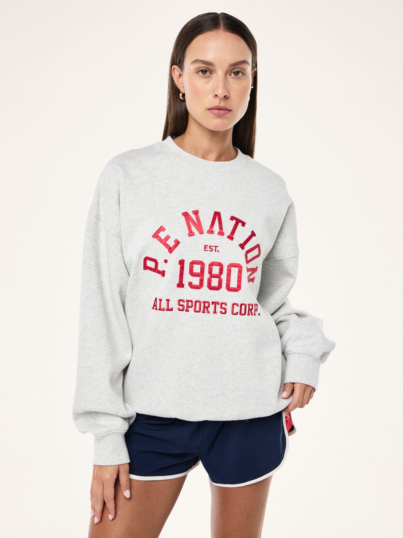 P.E Nation Womens Training Backspin Sweat - Grey