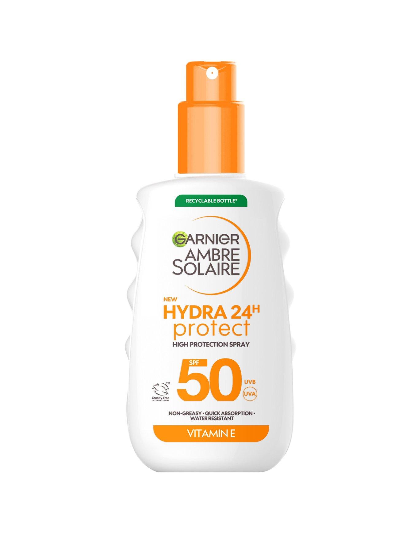 Garnier Ambre Solaire SPF 50 Hydra 24 Hour Protect High protection UVB & UVA hydrating sun cream spray 175ml