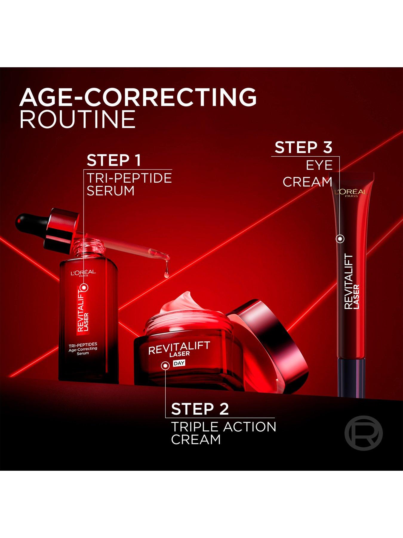 Image 6 of 7 of L'Oreal Paris Laser Renew Anti-Ageing Triple Action Eye Cream, Smooth Wrinkles and Target Eye Bags, Pro-Retinol, Hyaluronic Acid and Vitamin C, 15ml