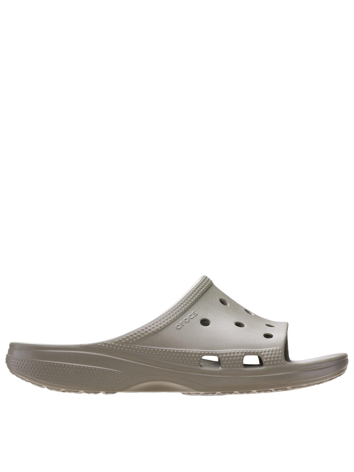 Crocs Men's Sliders, Khaki, Size 11, Men