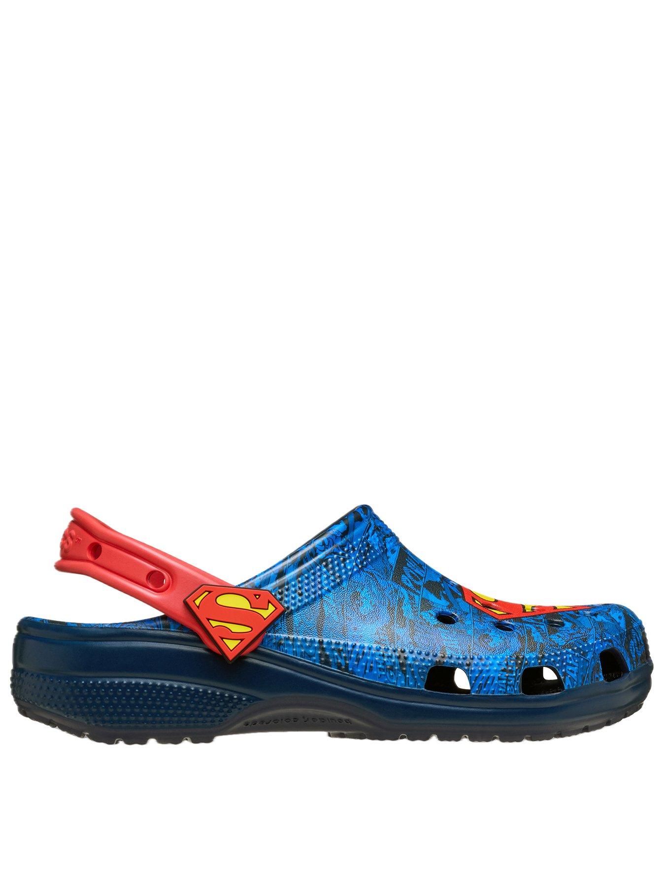 Crocs Men's Superman Classic Clog Sandal - Blue / Red