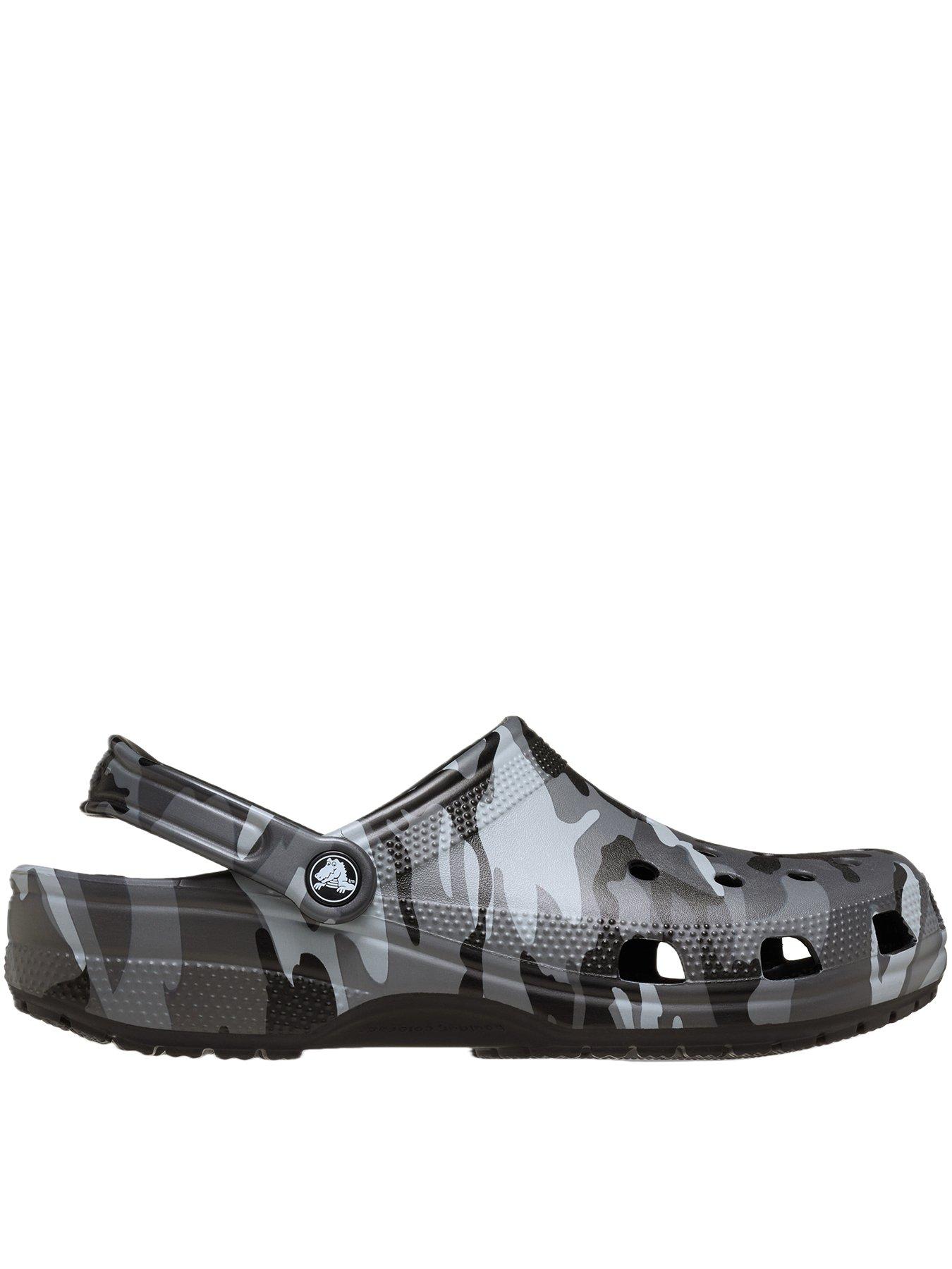 Crocs Men's Classic Camouflage Clog Sandal - Black
