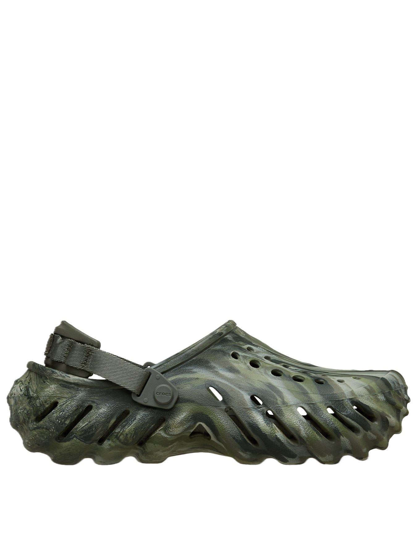Crocs Men's Echo Marbled Clog Sandal, Khaki, Size 7, Men