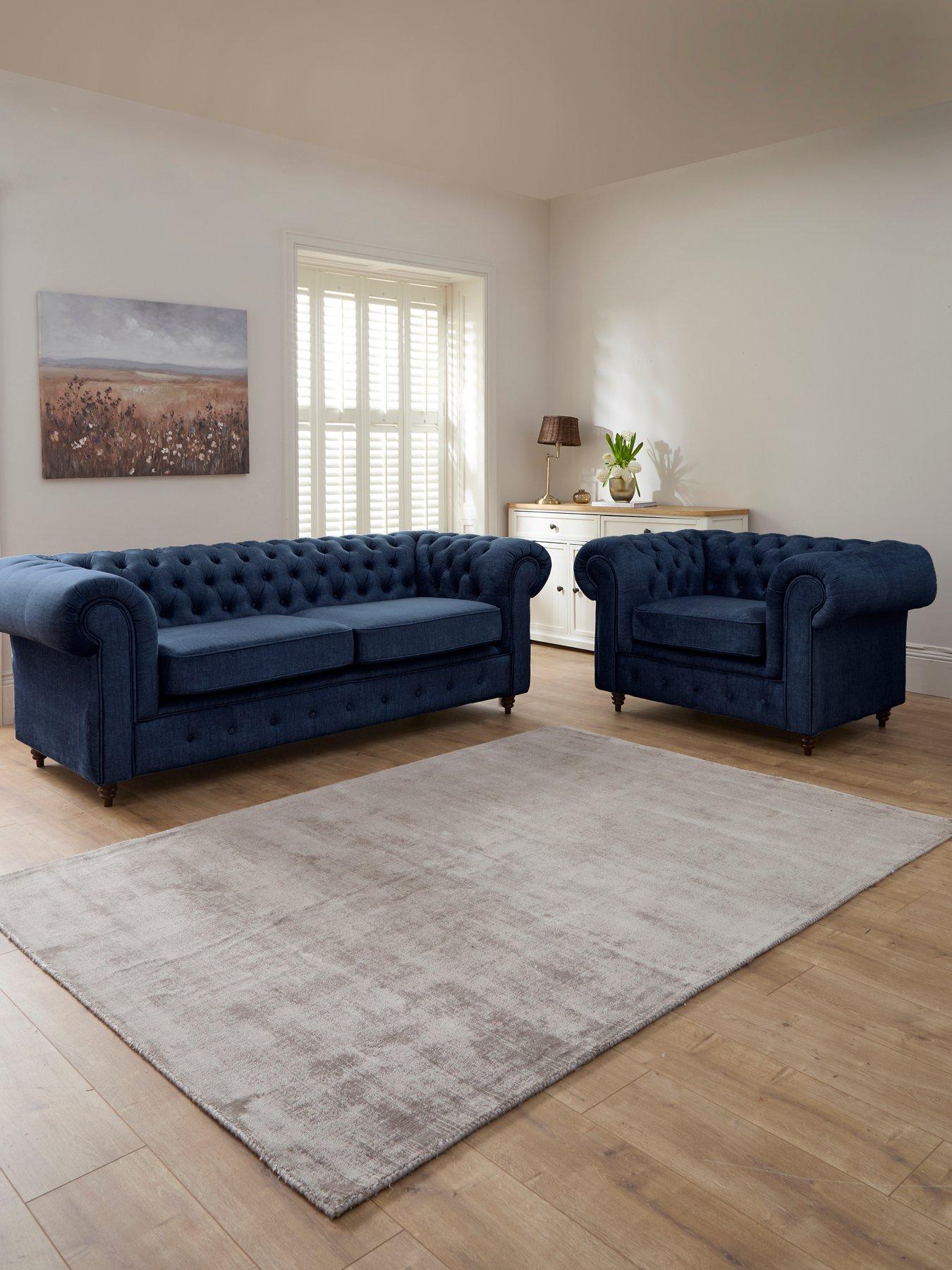 The Very Collection Laura 3 + Chair - Navy