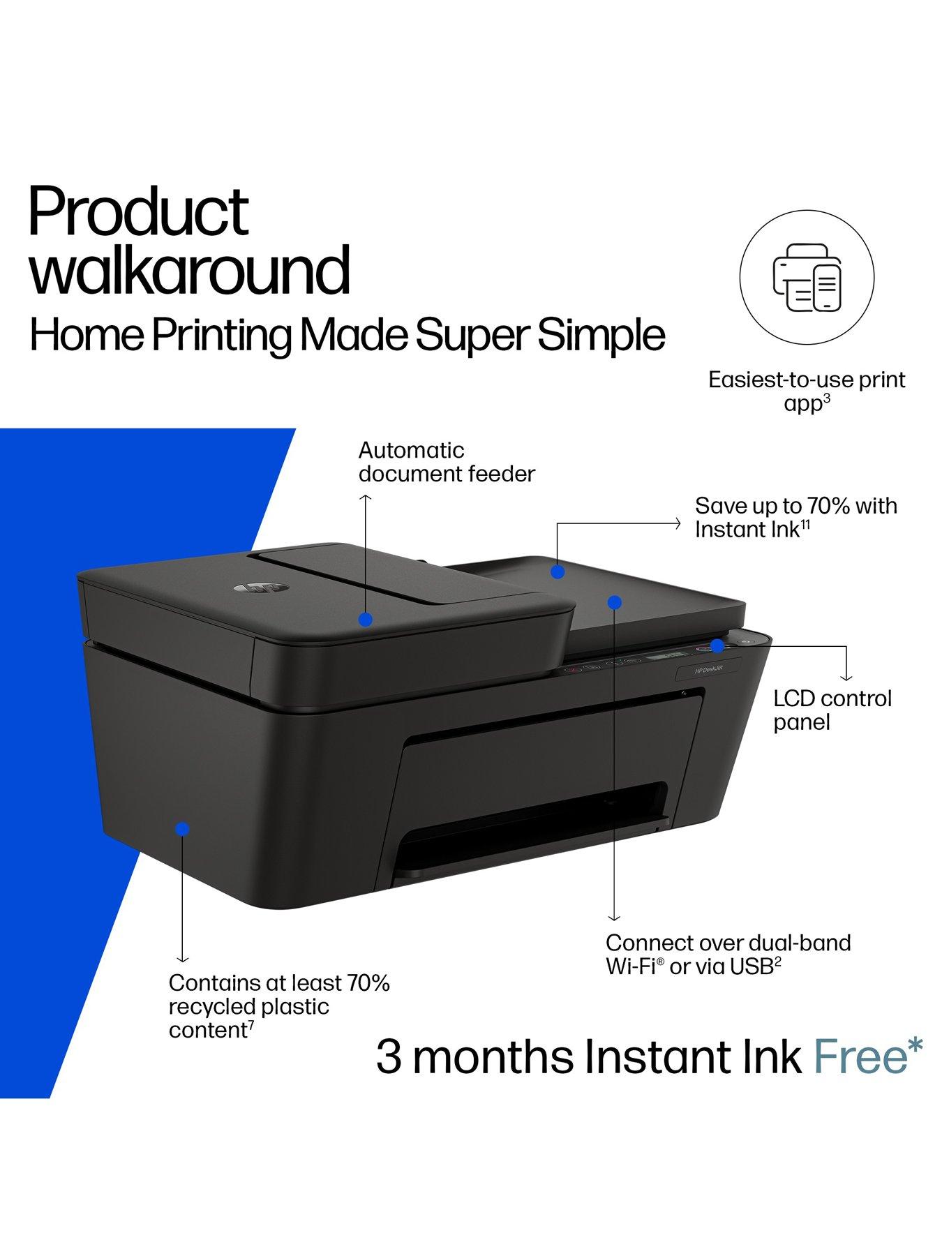 Image 2 of 8 of HP DeskJet 4310 All-in&ndash;One Wireless Colour Printer with 3 months free Instant Ink &ndash; Black