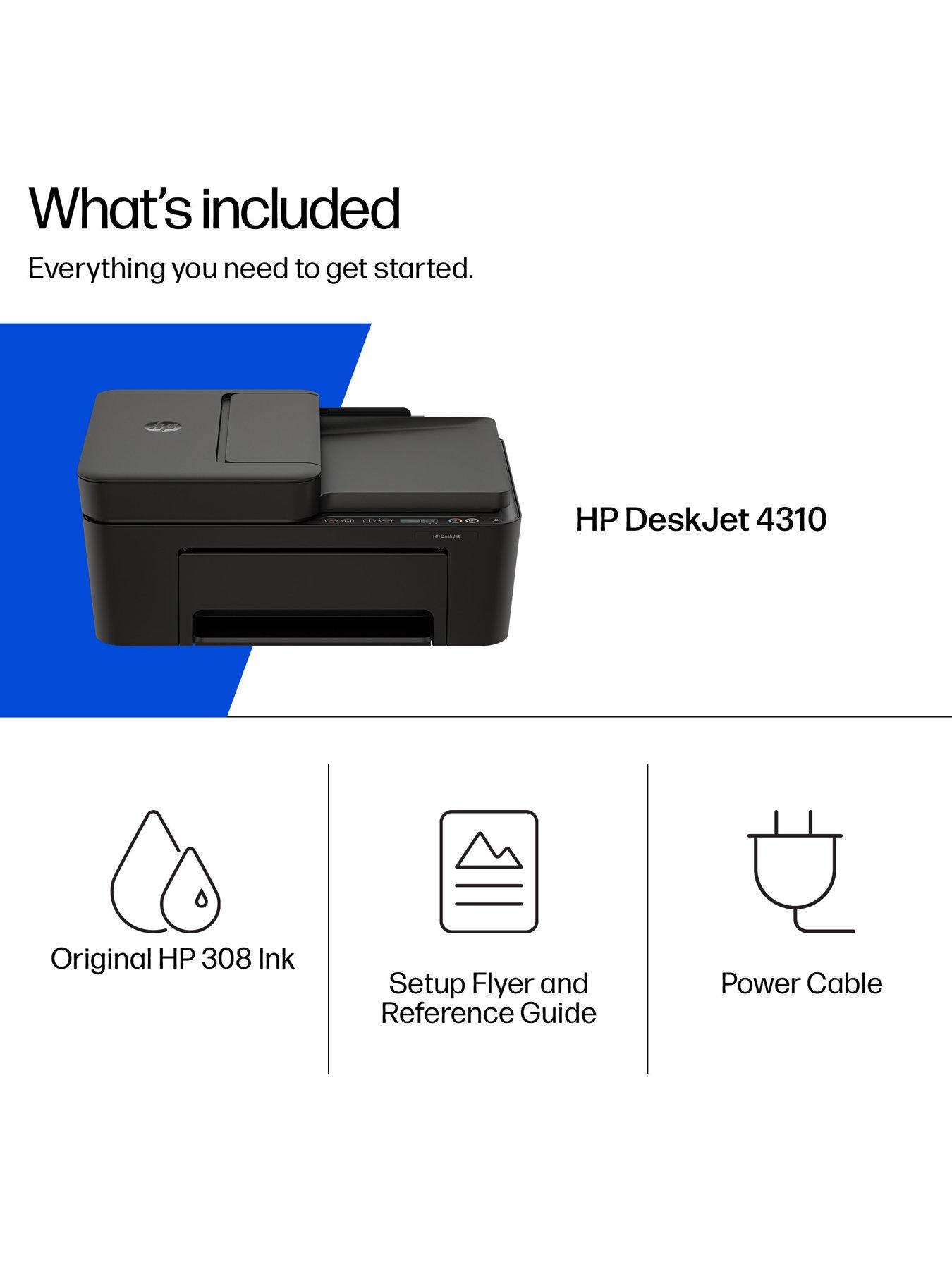 Image 7 of 8 of HP DeskJet 4310 All-in&ndash;One Wireless Colour Printer with 3 months free Instant Ink &ndash; Black
