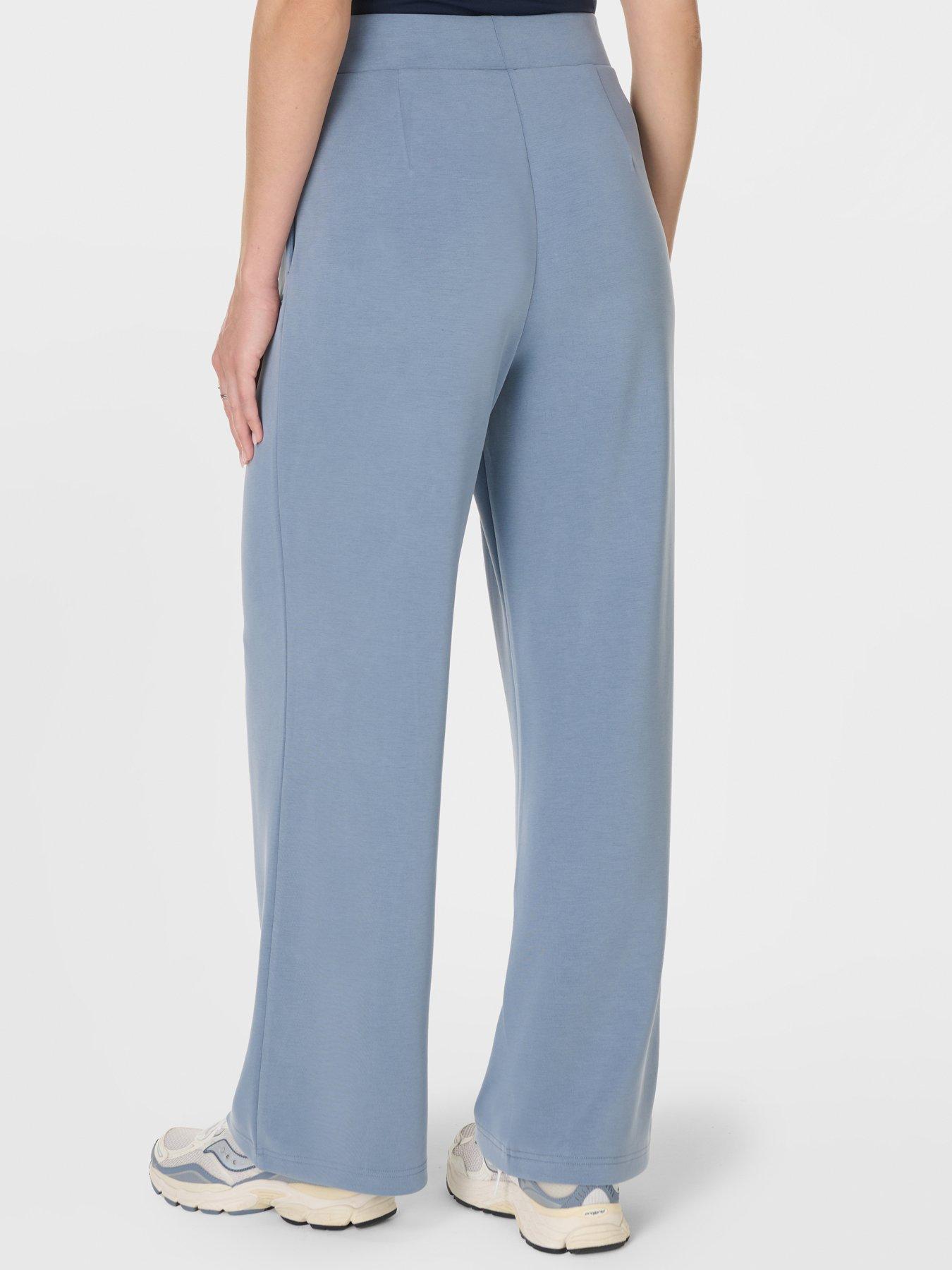 Image 2 of 5 of Sweaty Betty Womens Training Sand Wash Wide Leg Trousers - Blue
