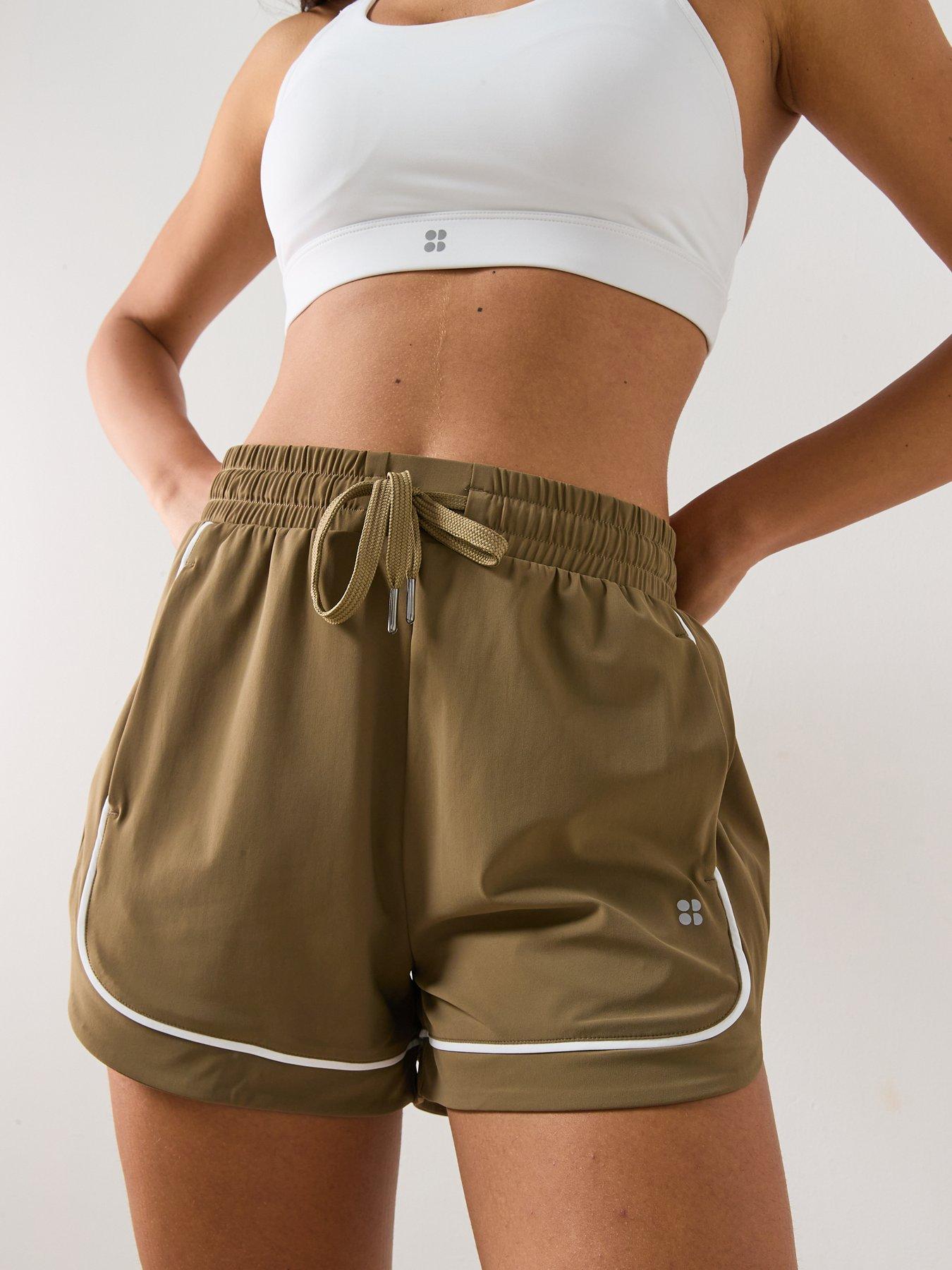Image 5 of 6 of Sweaty Betty Womens Training Explorer Track Piped Short - Green