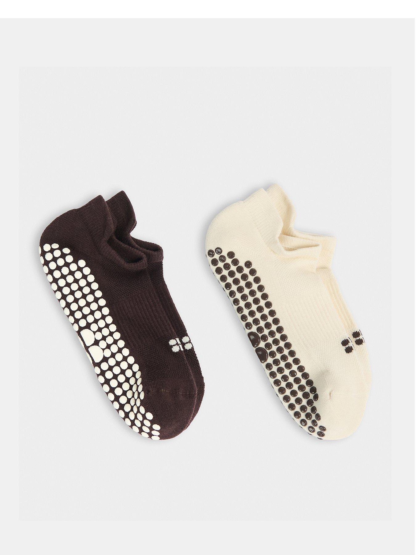 Sweaty Betty Womens Training Reformer Trainer Gripper Socks 2 Pack - Brown