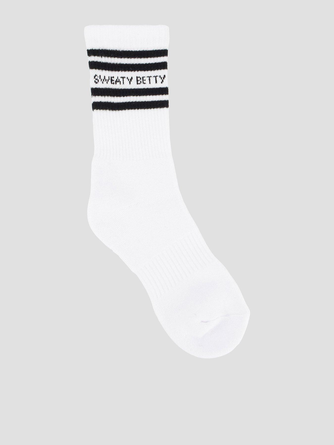 Image 1 of 5 of Sweaty Betty Womens Training Varsity Slogan Socks - White