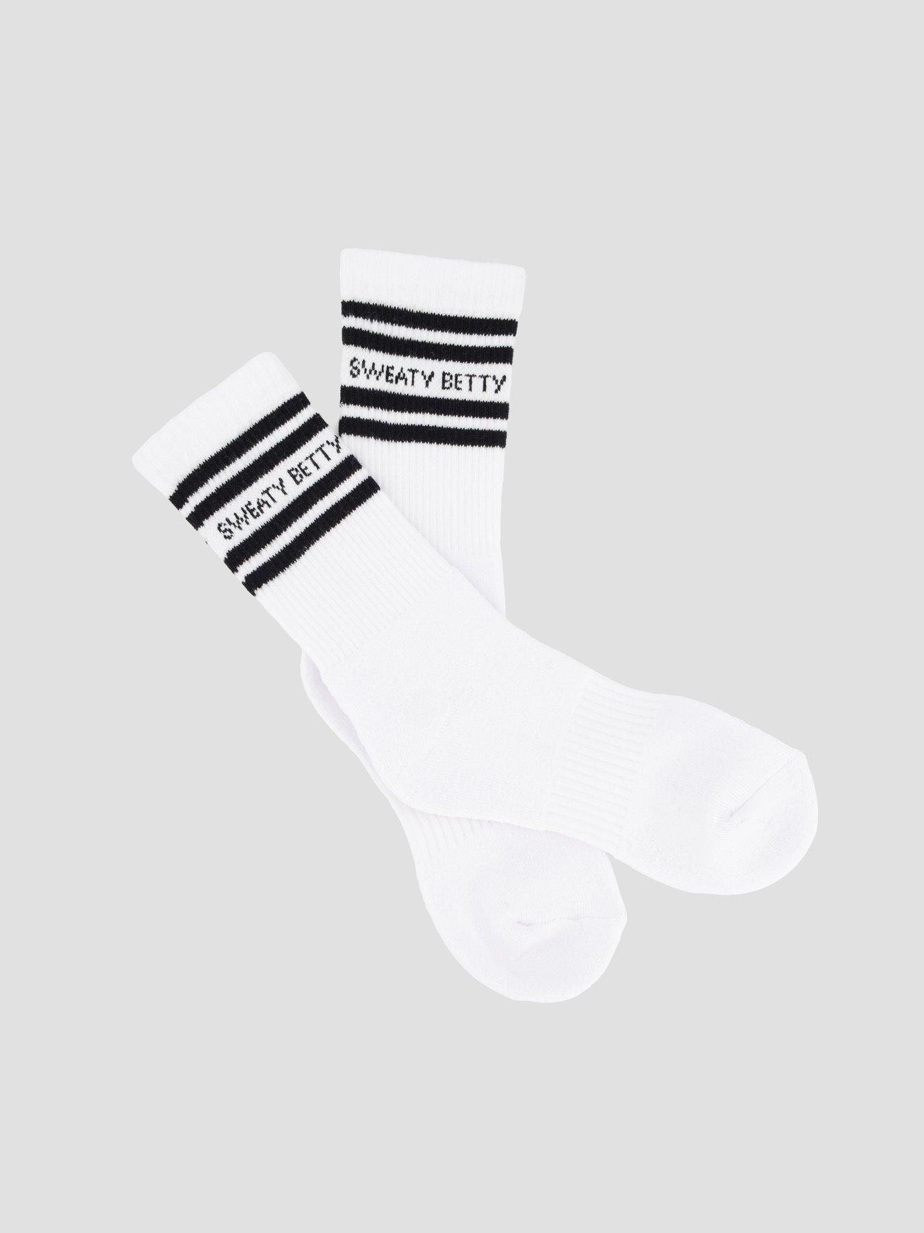Image 2 of 5 of Sweaty Betty Womens Training Varsity Slogan Socks - White