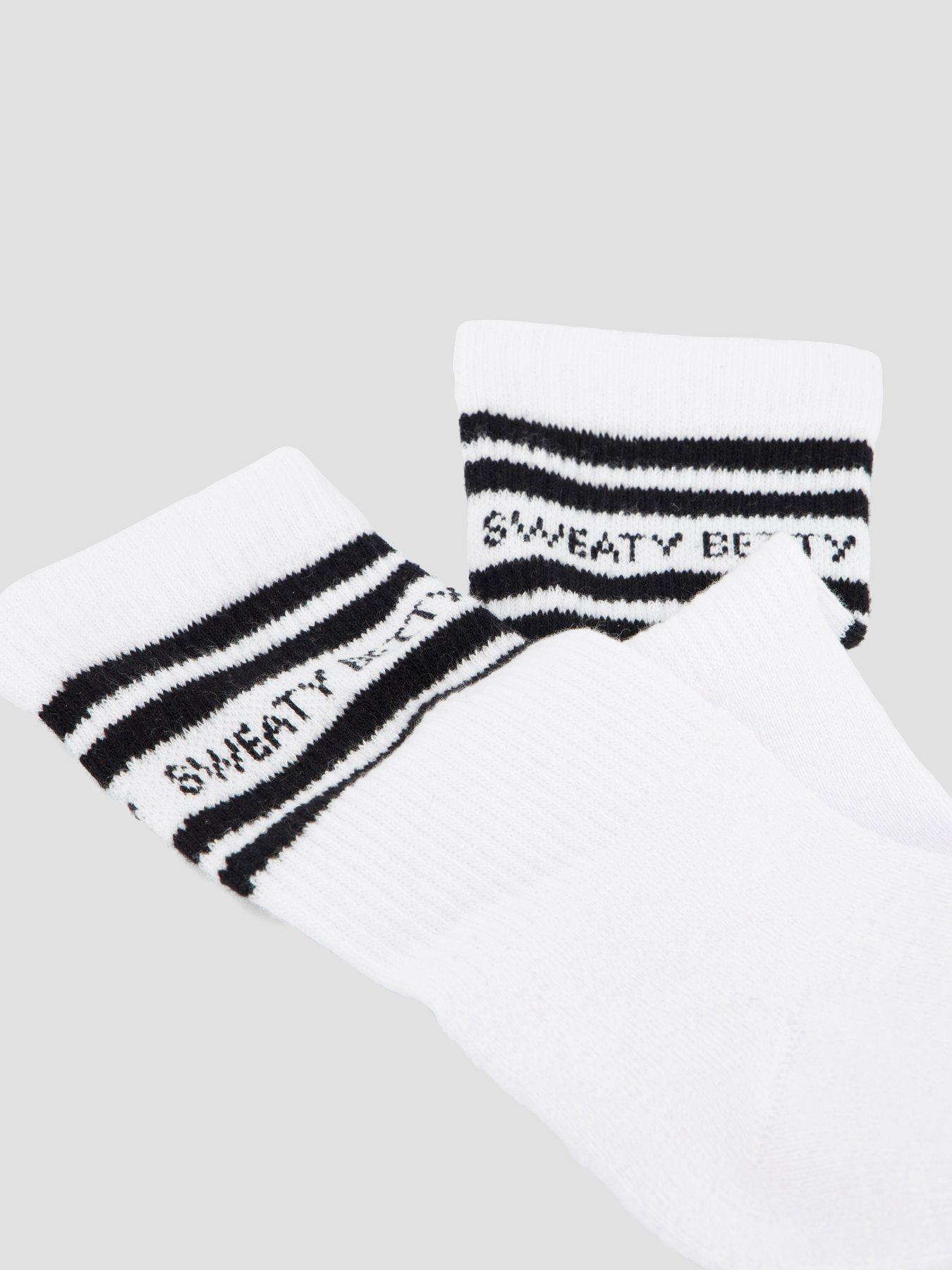 Image 3 of 5 of Sweaty Betty Womens Training Varsity Slogan Socks - White