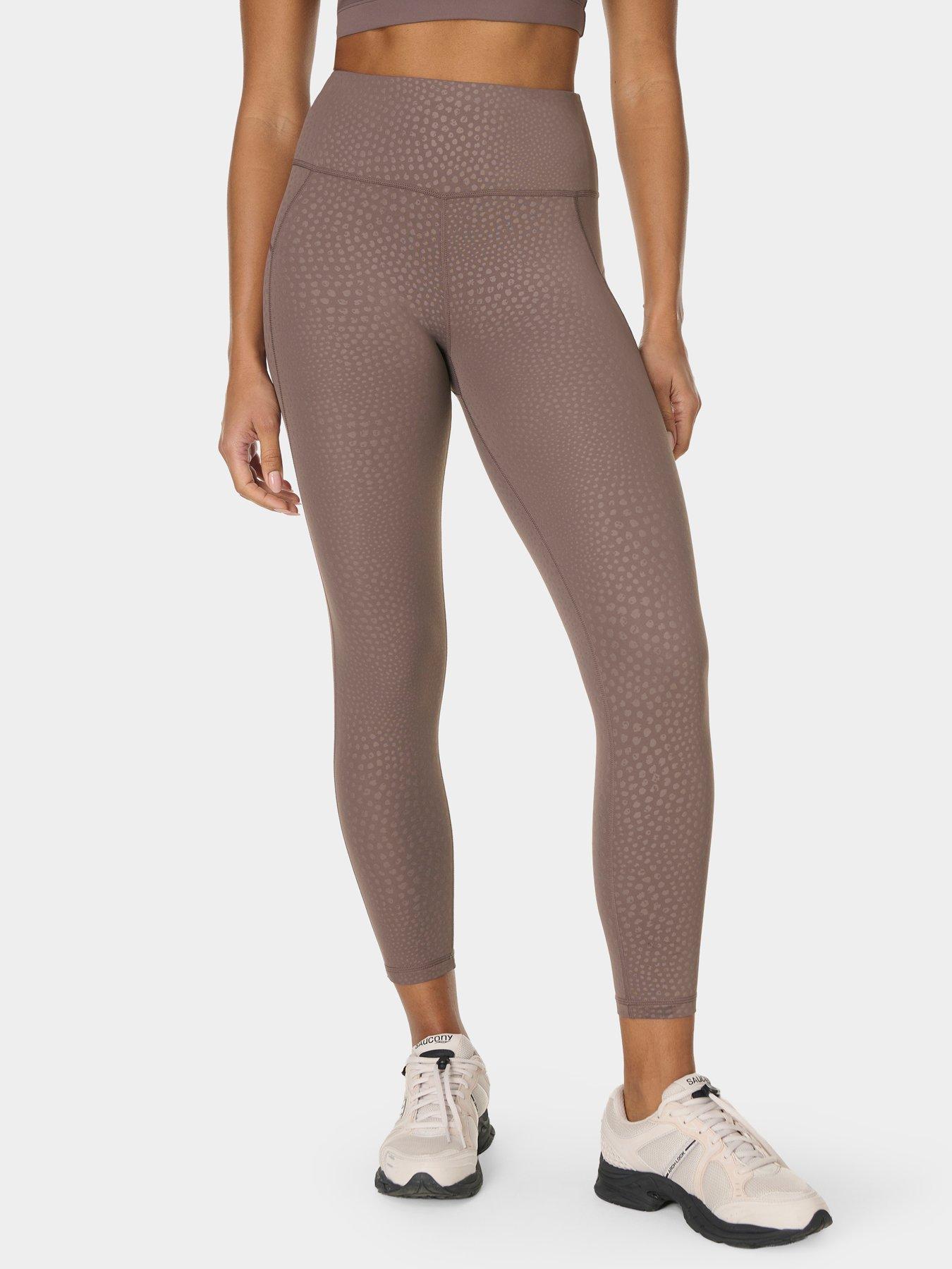 Sweaty Betty Womens Training All Day 7/8 Reptile Embossed Leggings - Brown
