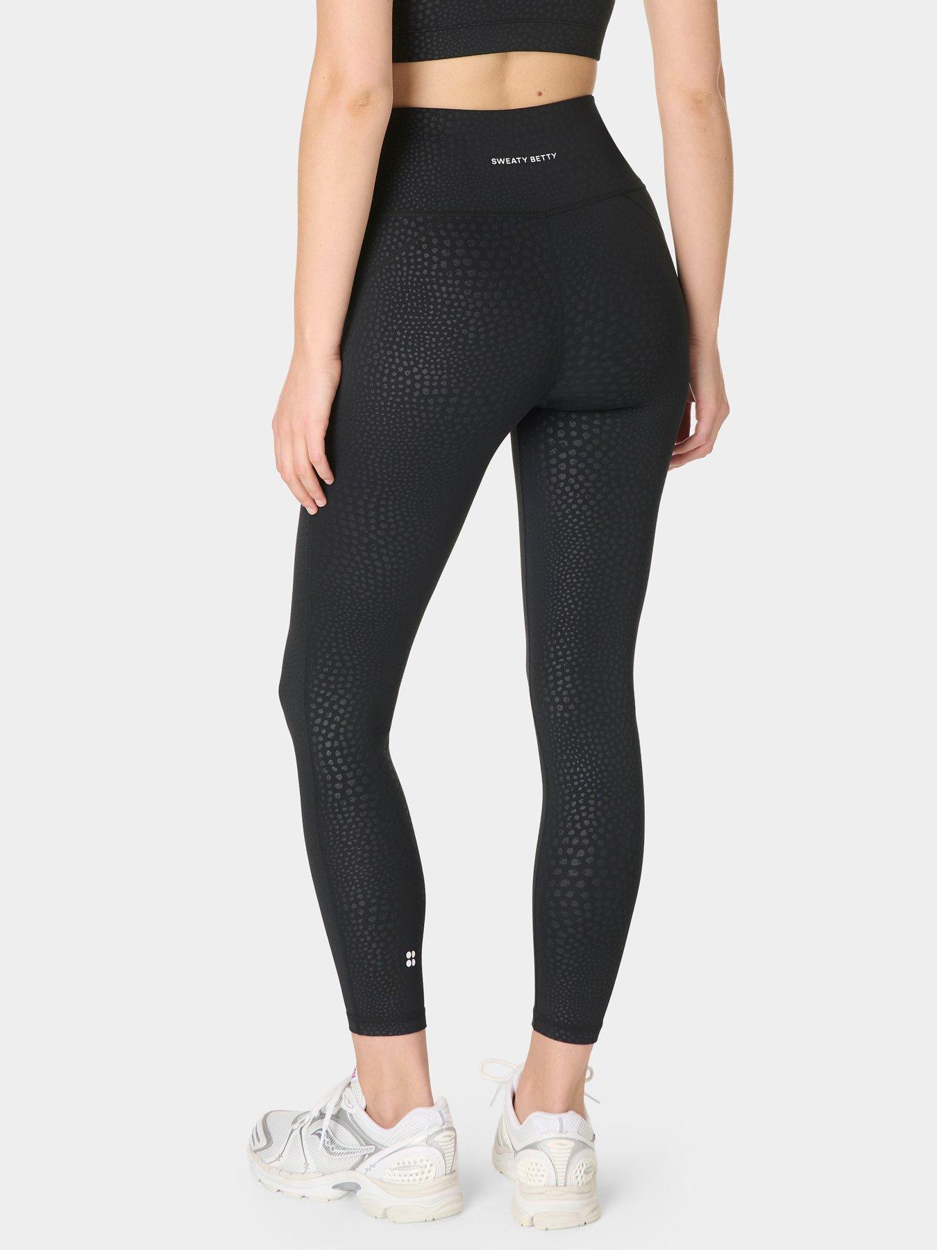Image 2 of 7 of Sweaty Betty Womens Training All Day 7/8 Reptile Embossed Leggings - Black