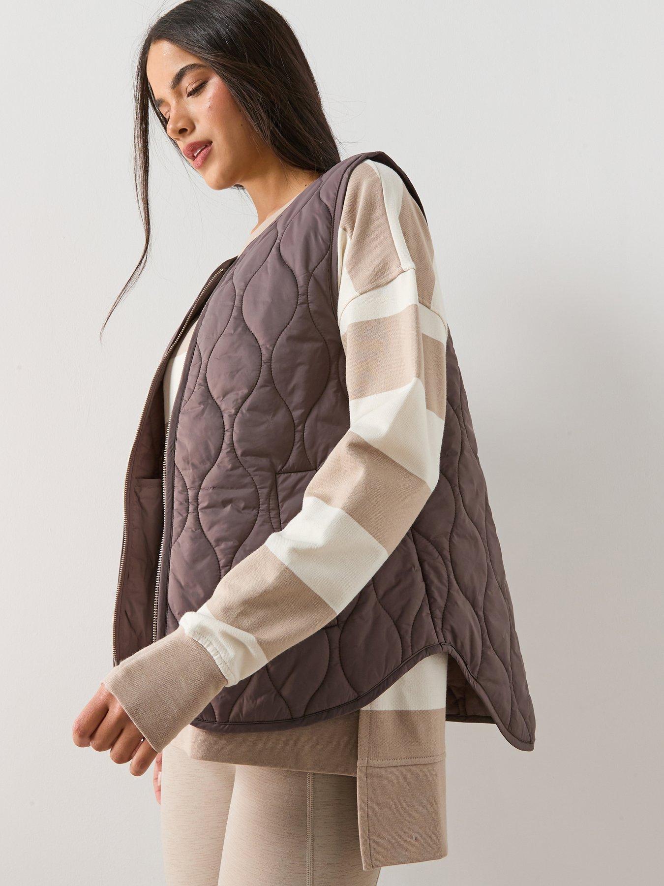 Sweaty Betty Womens Training On The Move Gilet, Brown, Size 2Xl, Women