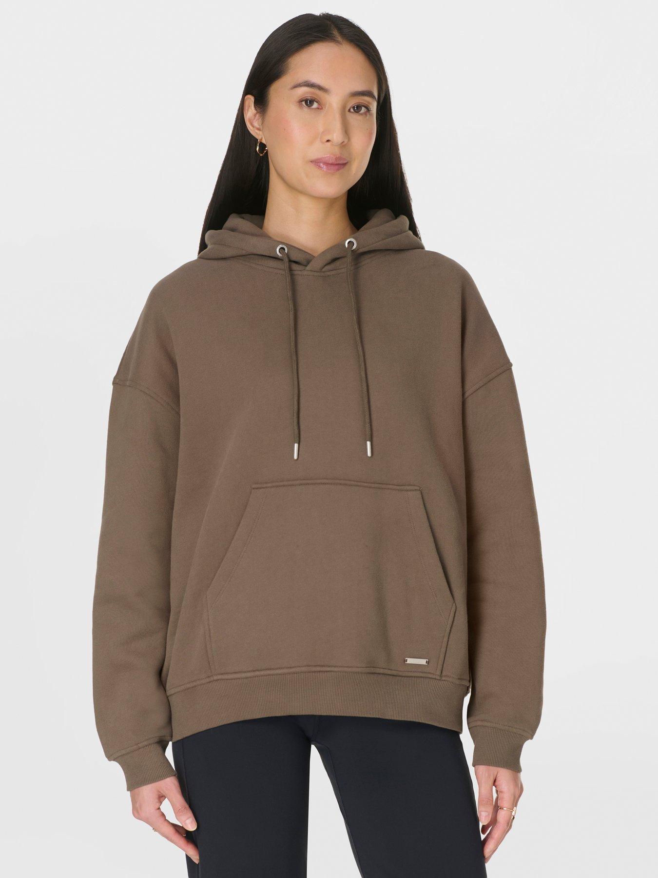 Sweaty Betty Womens Training Premium Brushed Classic Hoodie - Brown