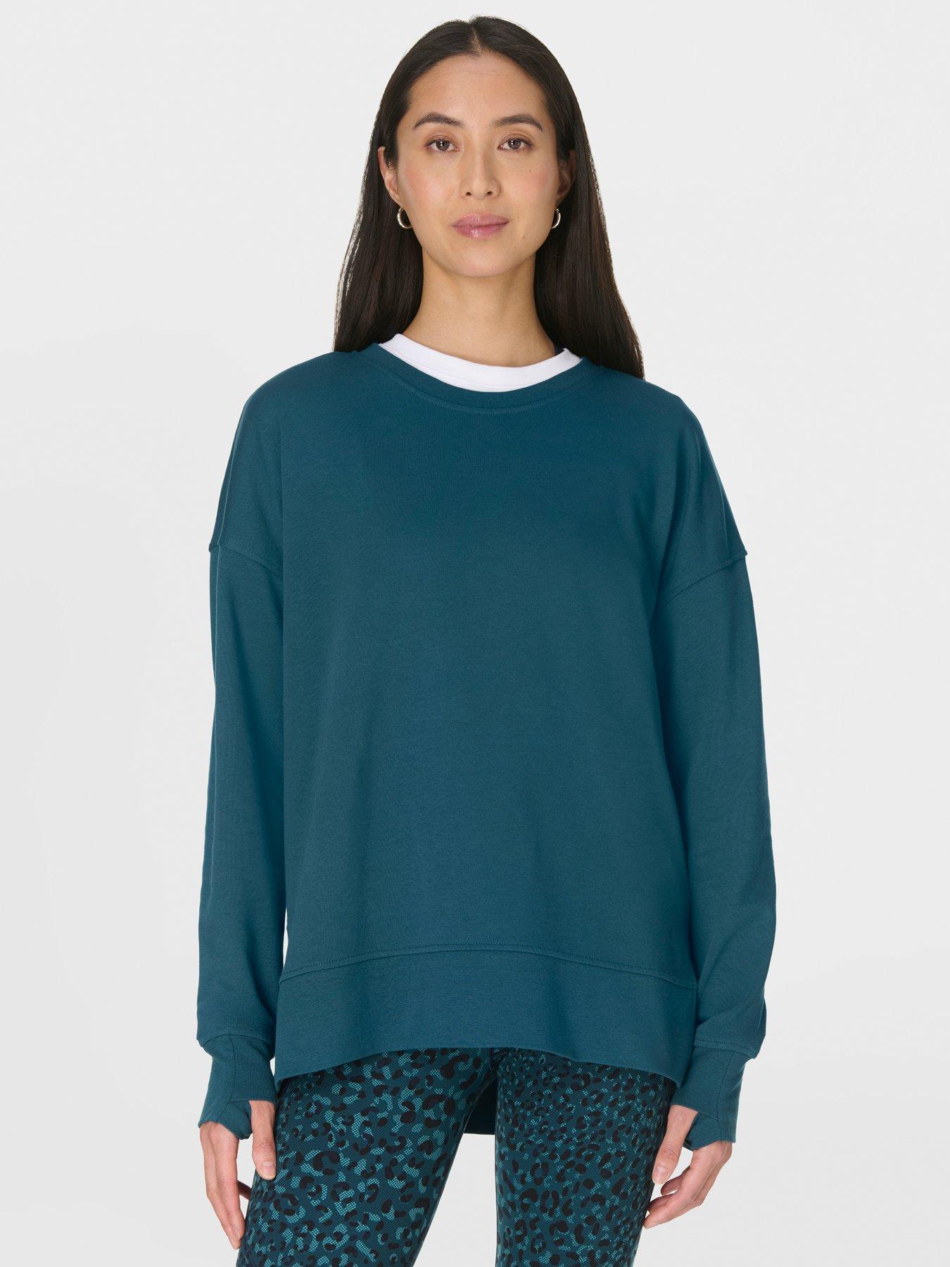 Sweaty Betty Womens Training After Class Longline Sweatshirt - Green