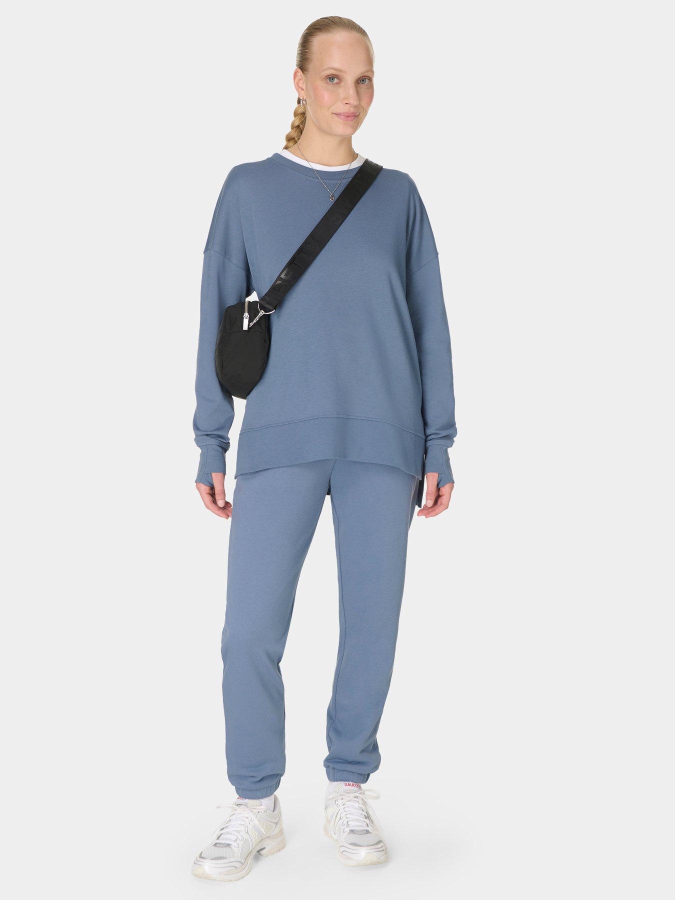 Image 3 of 6 of Sweaty Betty Womens Training After Class Longline Sweatshirt - Blue
