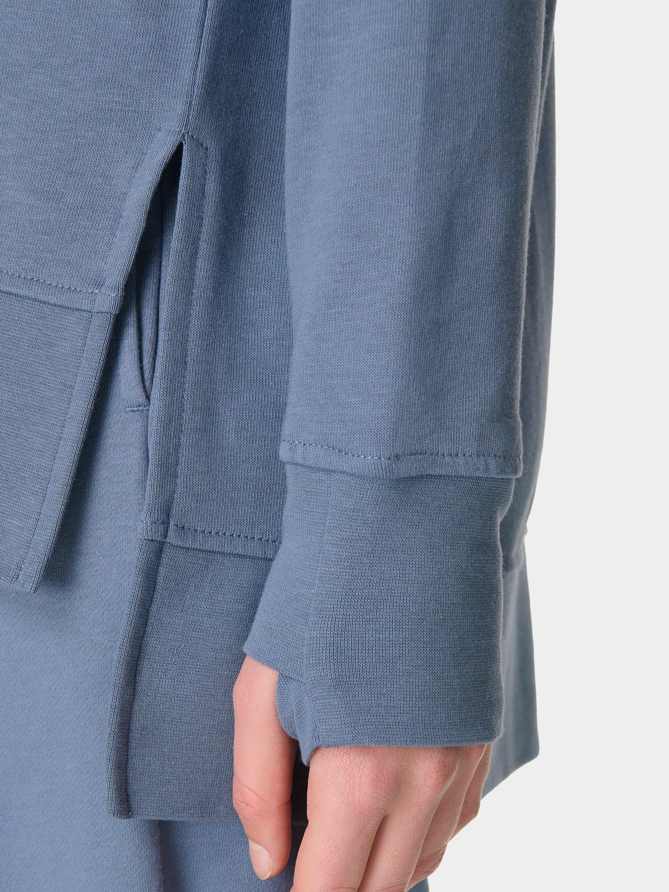 Image 5 of 6 of Sweaty Betty Womens Training After Class Longline Sweatshirt - Blue
