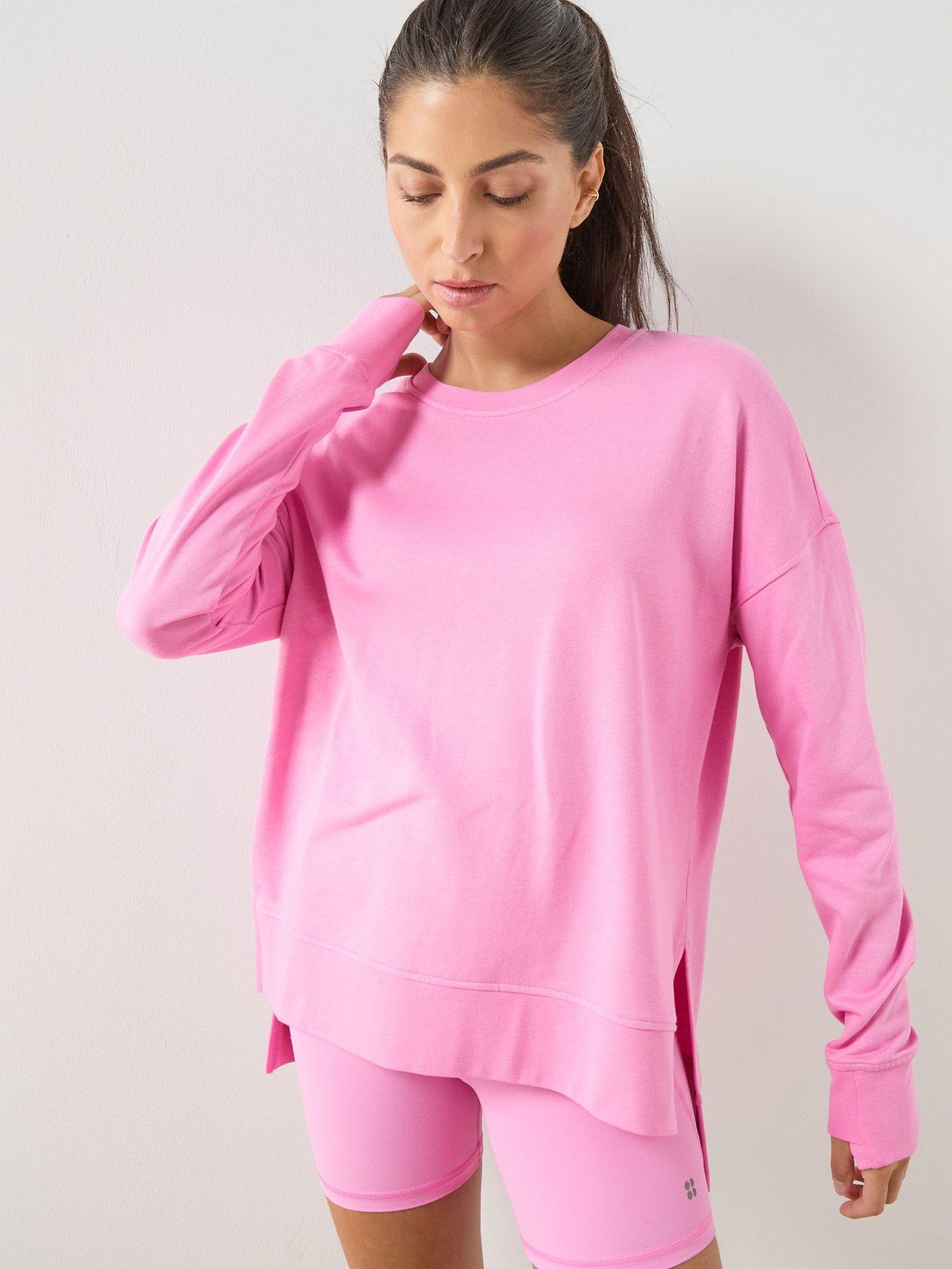 Sweaty Betty Womens Training After Class Longline Sweatshirt - Pink