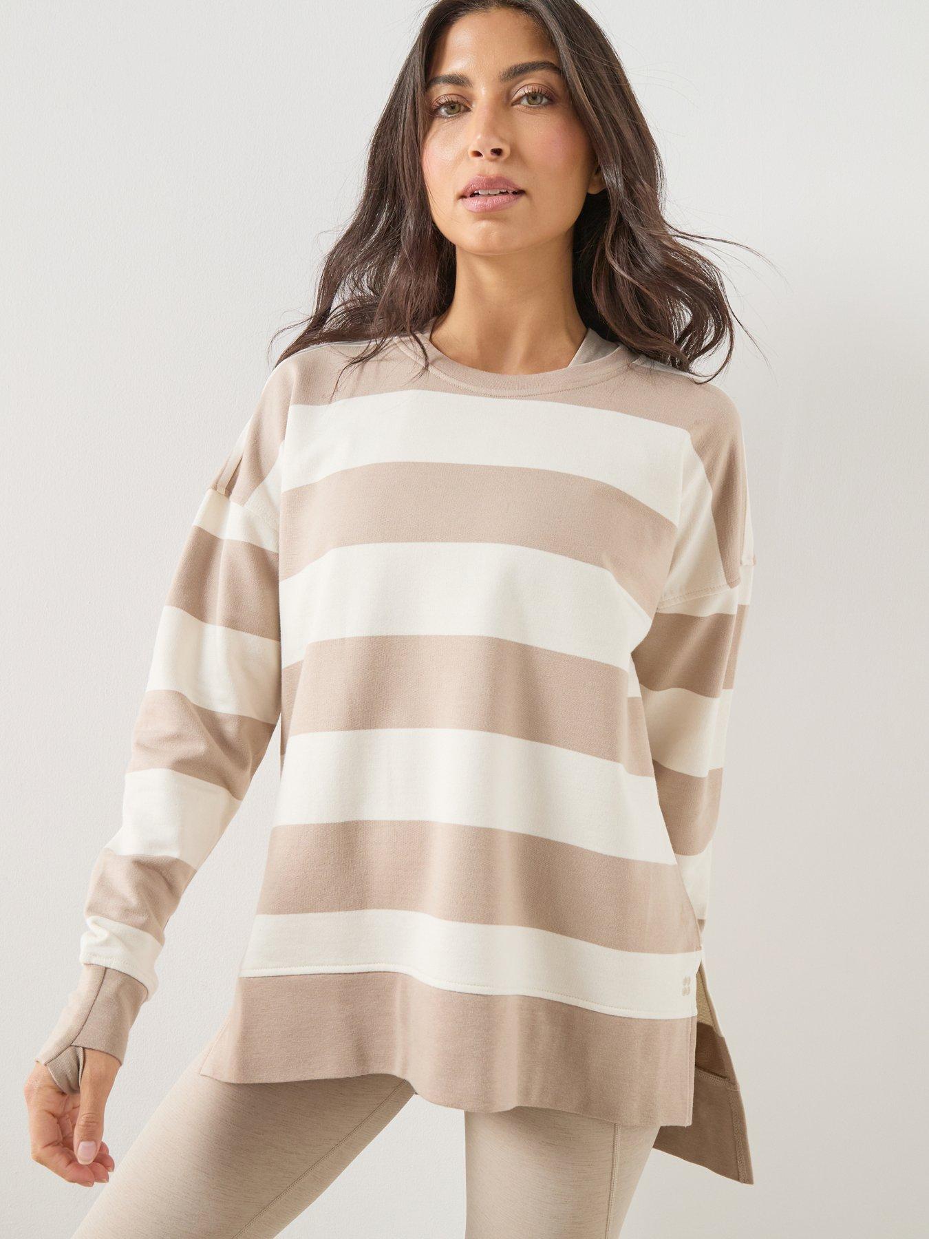 Sweaty Betty Womens Training After Class Longline Sweatshirt - Beige