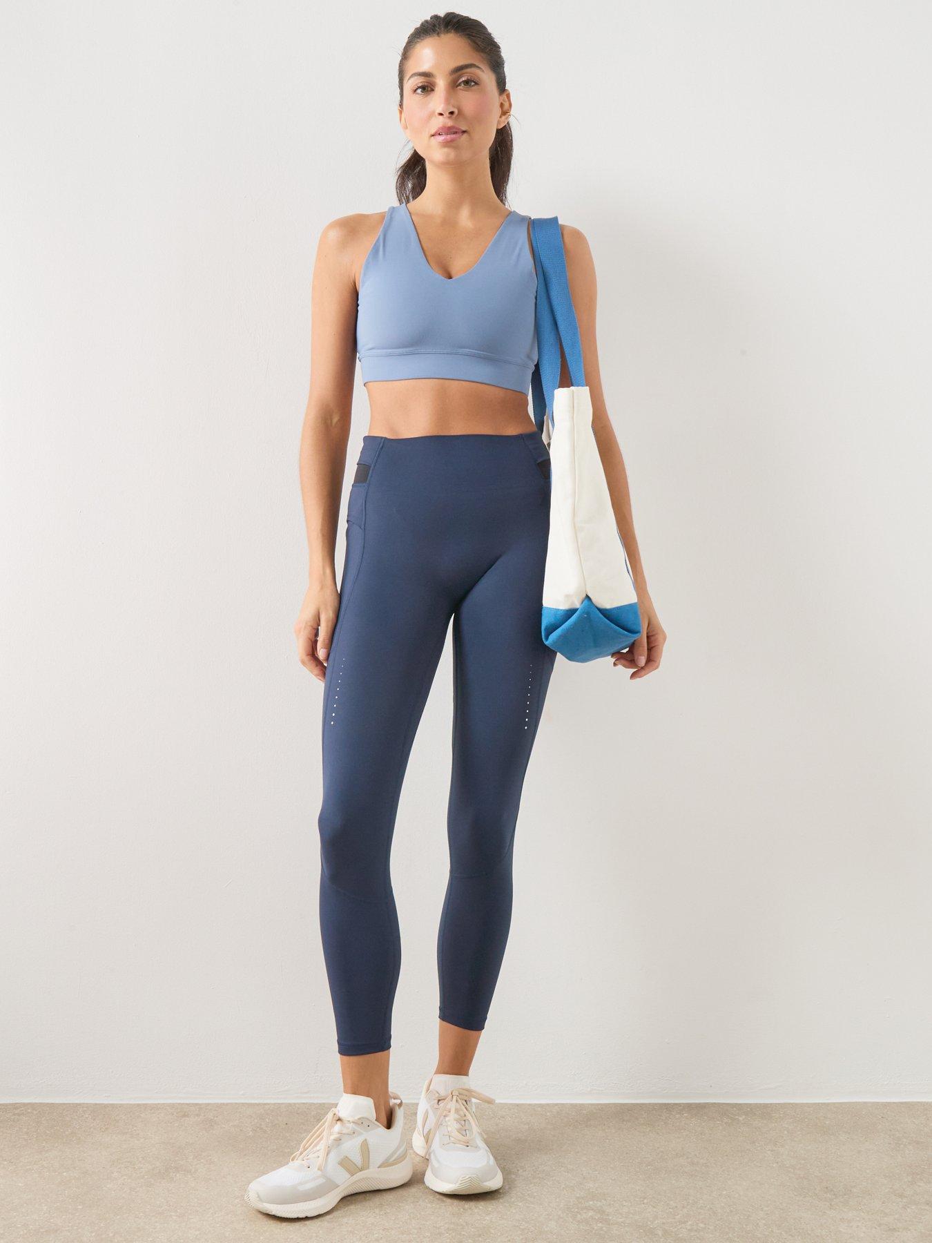 Image 3 of 5 of Sweaty Betty Womens Training Ultimate Studio Ribbed Bra - Blue