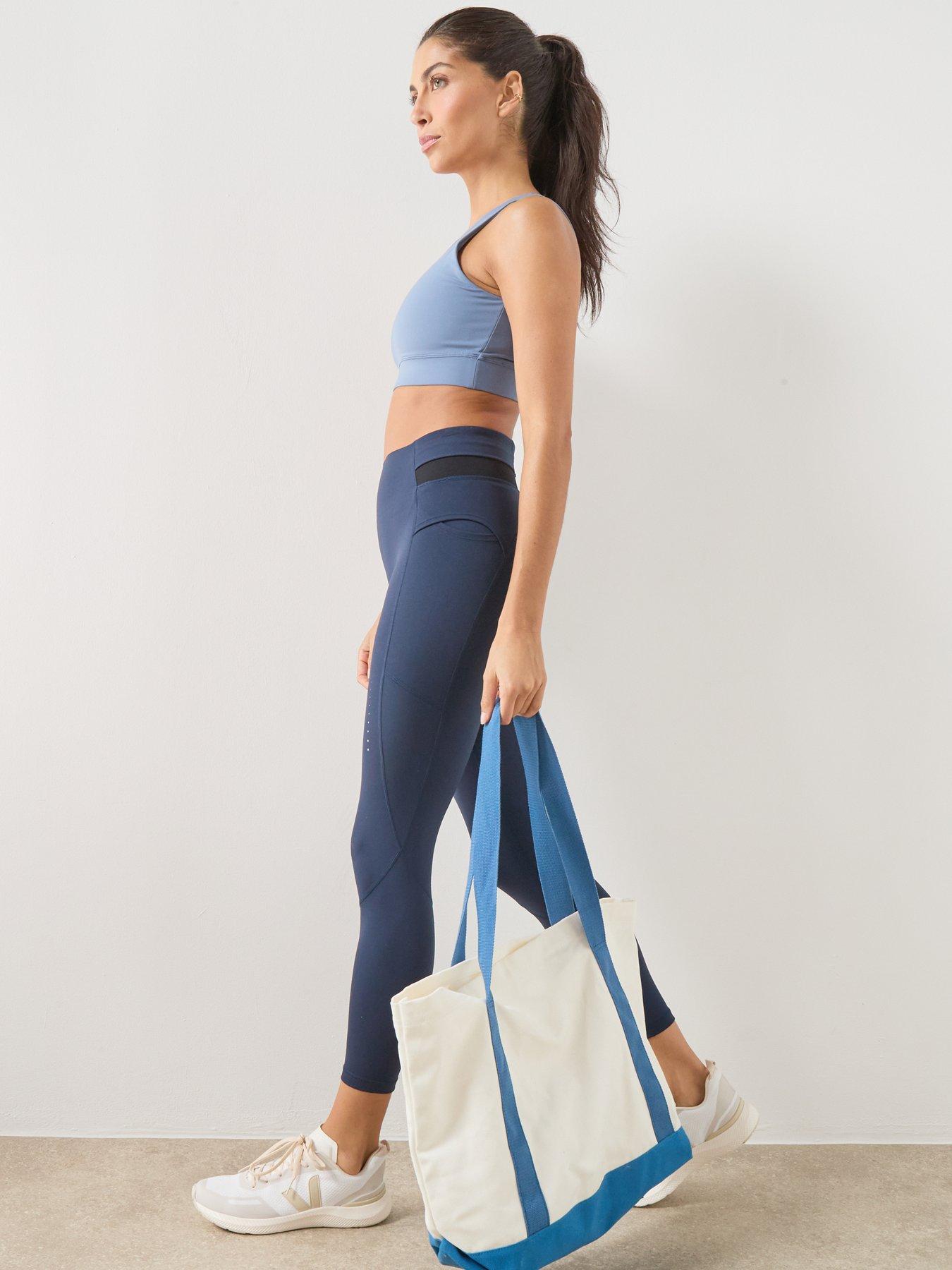 Image 5 of 5 of Sweaty Betty Womens Training Ultimate Studio Ribbed Bra - Blue