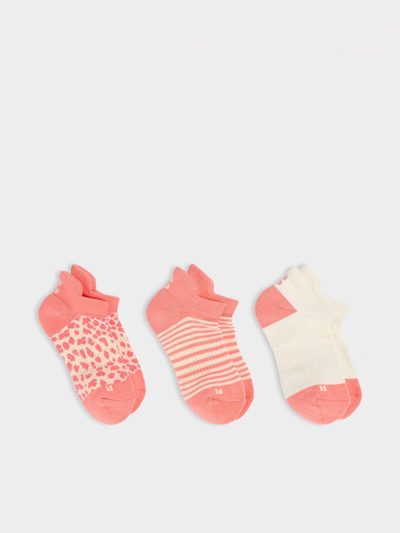 Sweaty Betty Womens Training Workout Trainer Socks 3 Pack - Pink