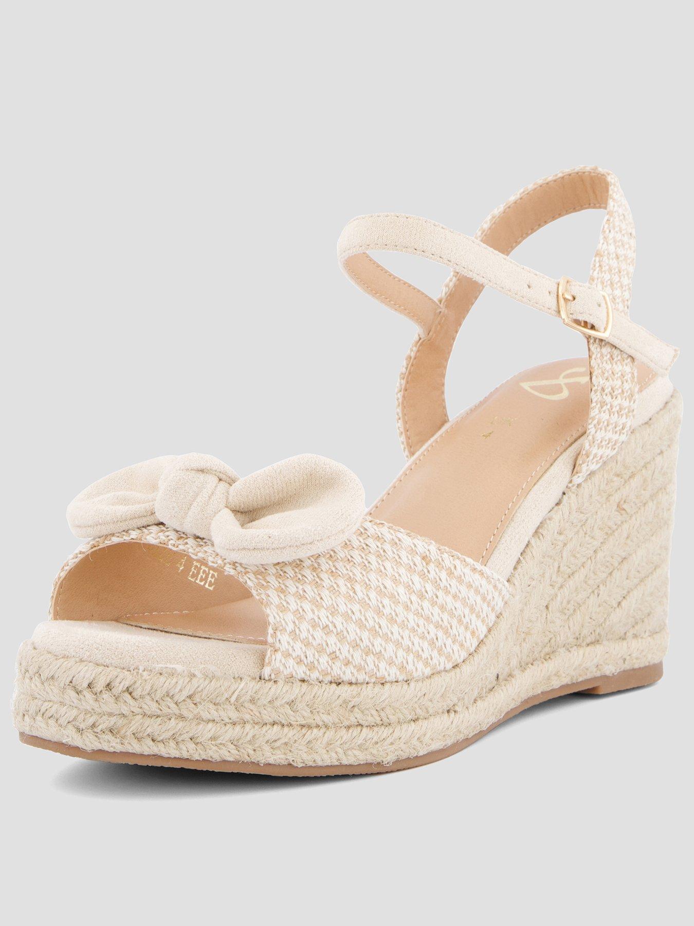 The Very Collection Extra Wide Wedge Sandal - Natural | Very
