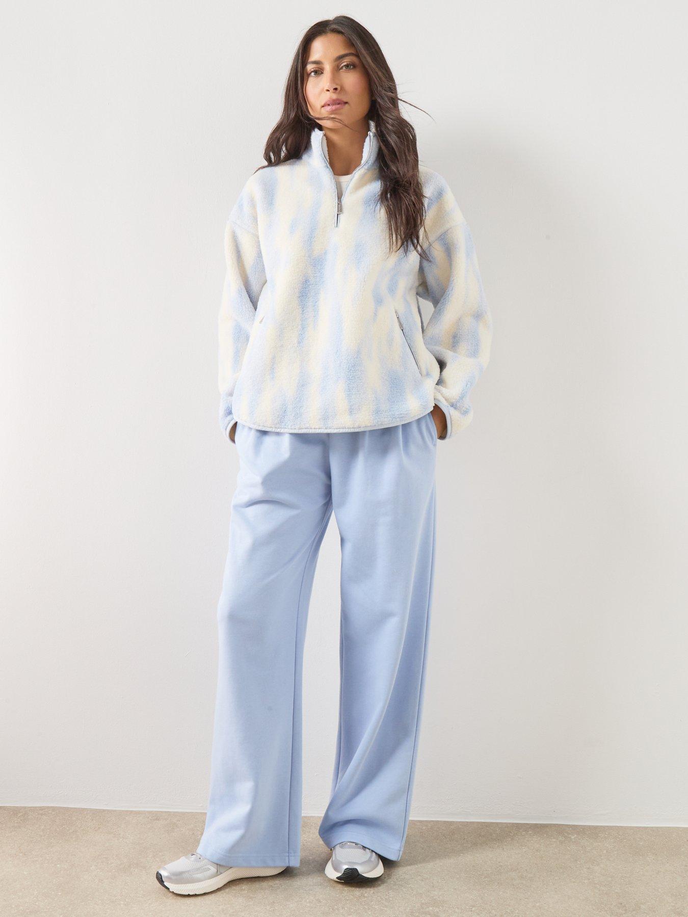 Image 3 of 6 of Sweaty Betty Womens Training Plush Half Zip Fleece Top - Blue