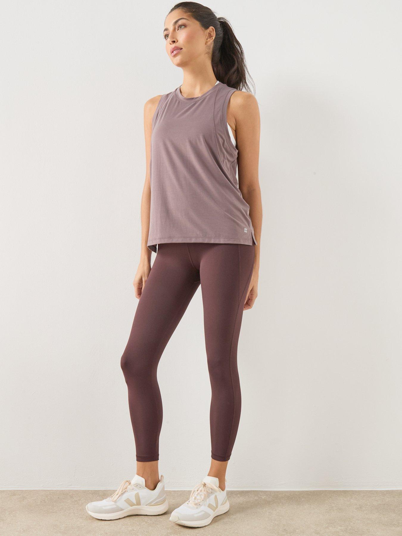 Image 3 of 4 of Sweaty Betty Womens Training Soft Flow Studio Tank - Taupe