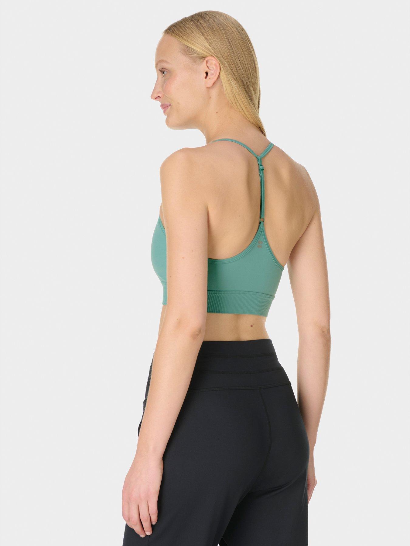 Image 2 of 7 of Sweaty Betty Womens Training Ultimate Studio Ribbed Bra - Green