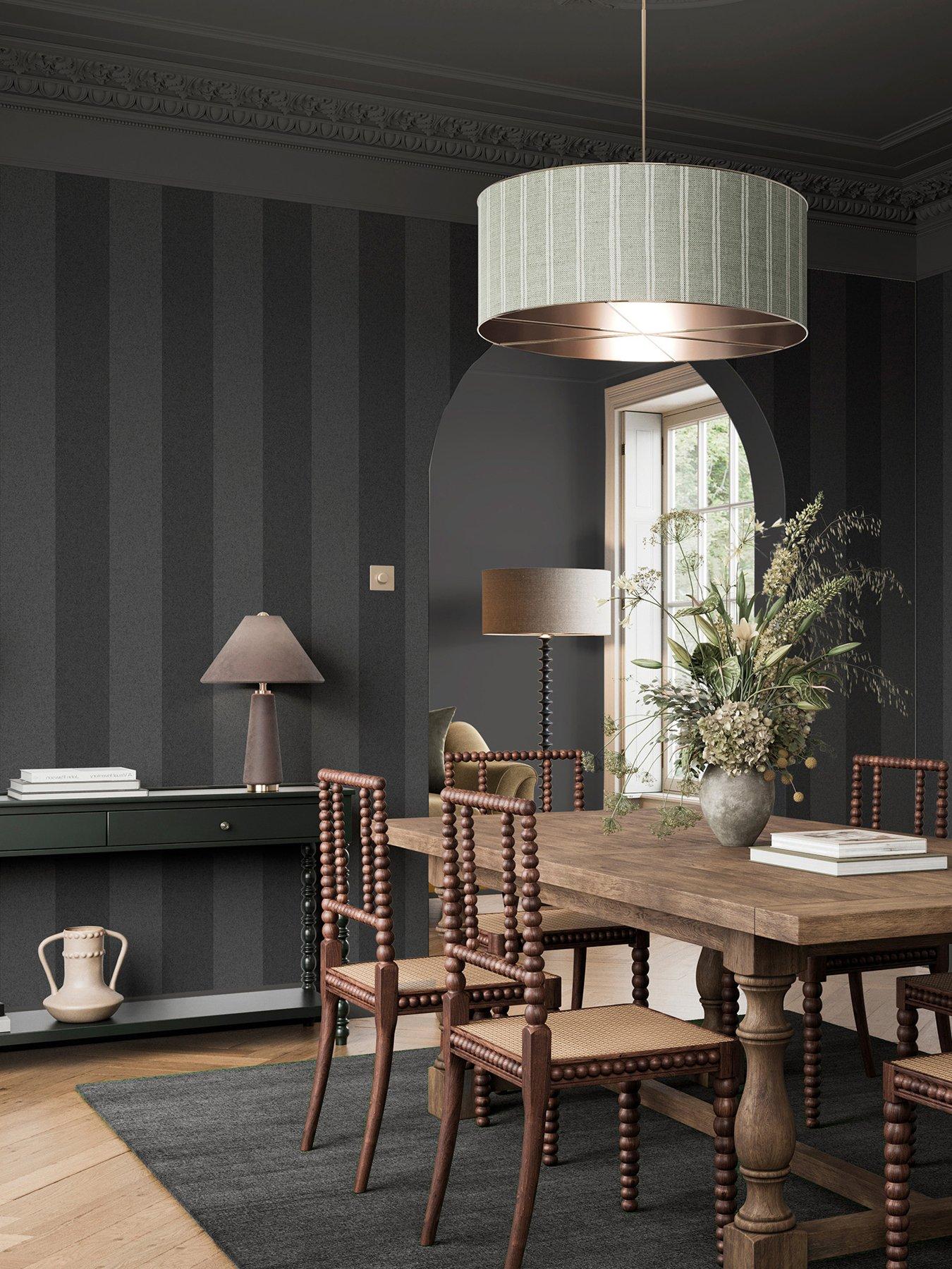 Image 1 of 3 of Superfresco Easy Regent Stripe Charcoal Wallpaper