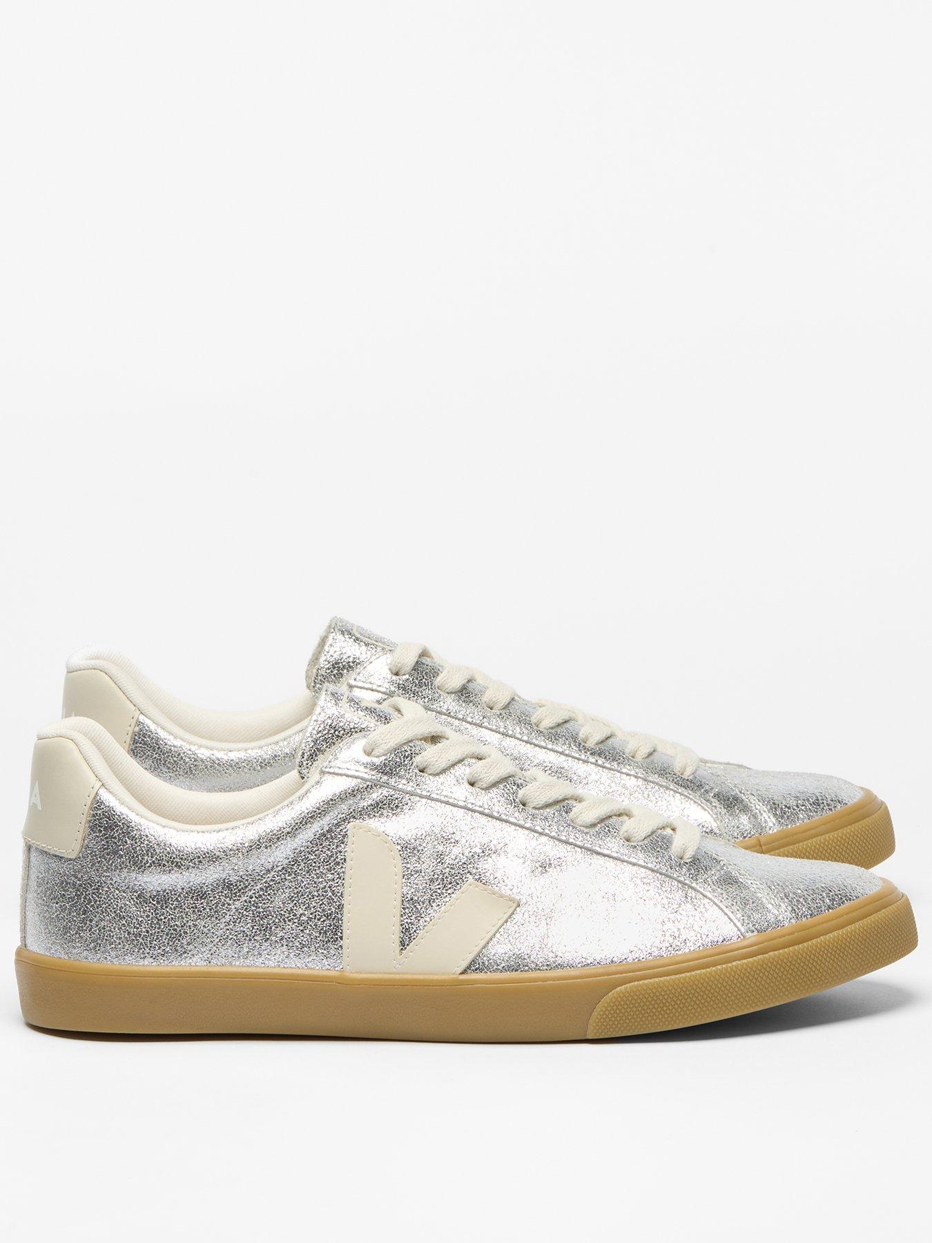Image 1 of 3 of Veja Esplar Logo Suede Silver_Pierre_Nat, 41 Trainers - Silver