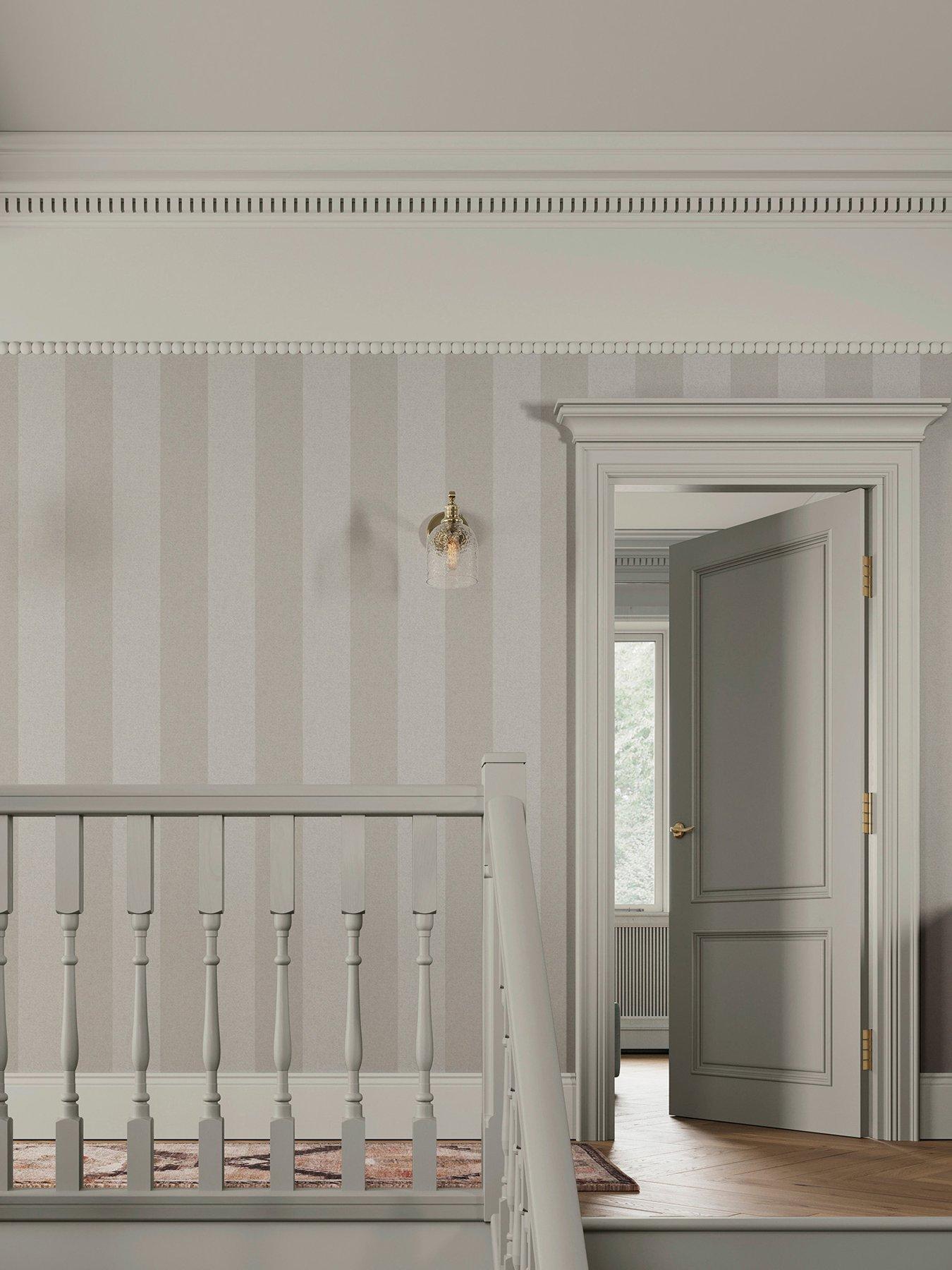 Superfresco Easy Regent Stripe Stone Wallpaper