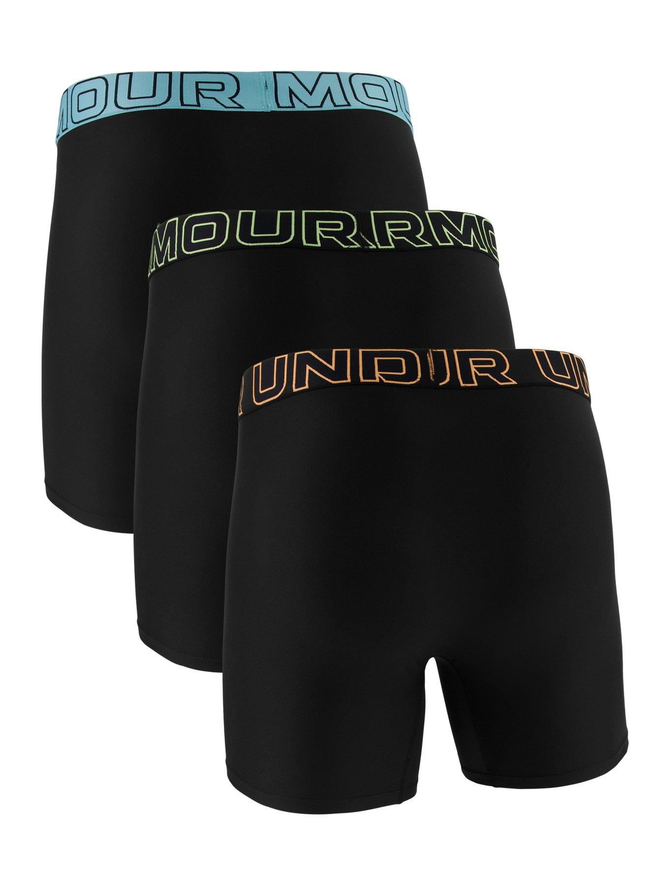 Image 2 of 3 of UNDER ARMOUR Mens Peformance Tech 6 Inch 3 Pack Boxers - Black