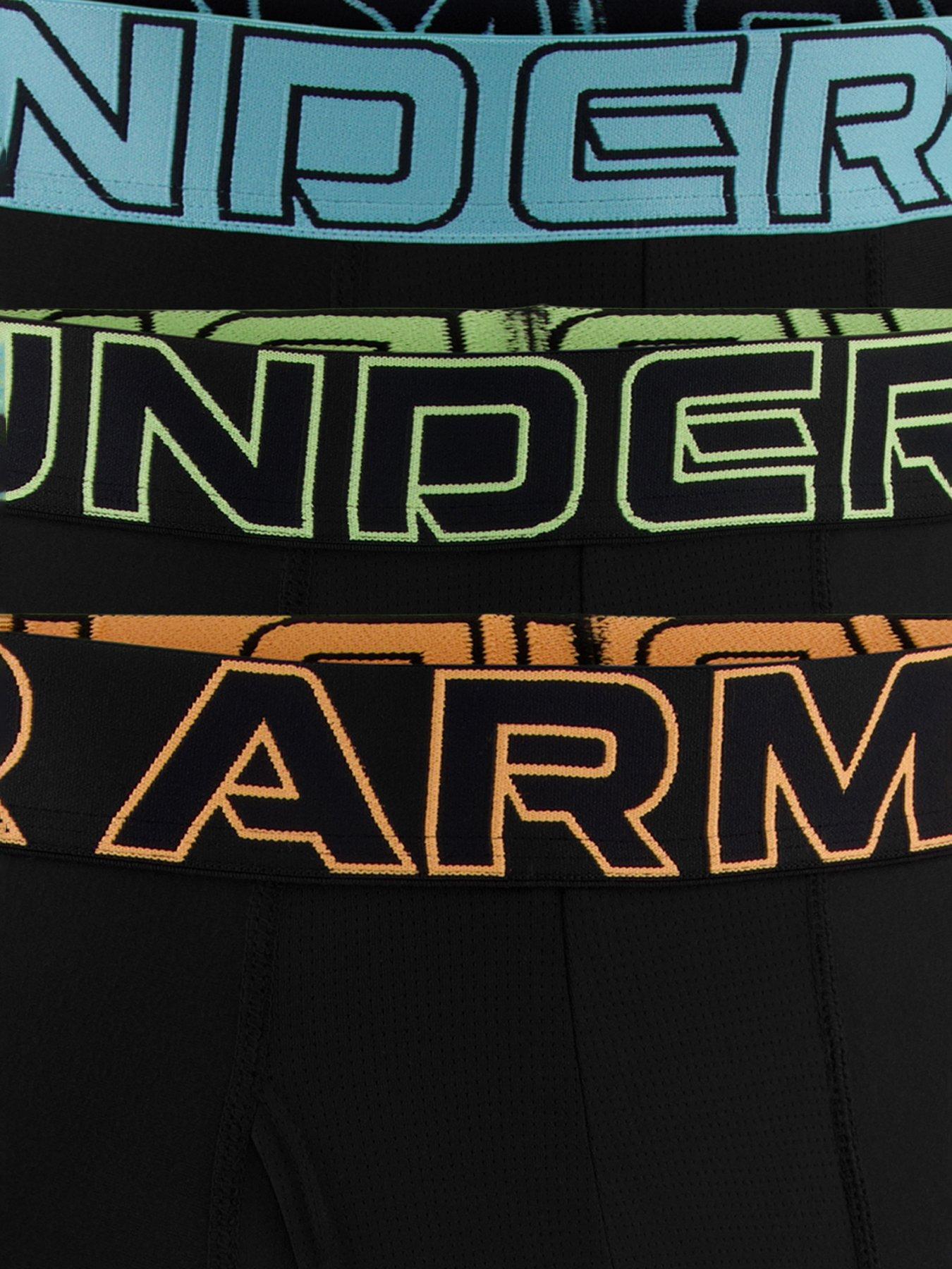 Image 3 of 3 of UNDER ARMOUR Mens Peformance Tech 6 Inch 3 Pack Boxers - Black