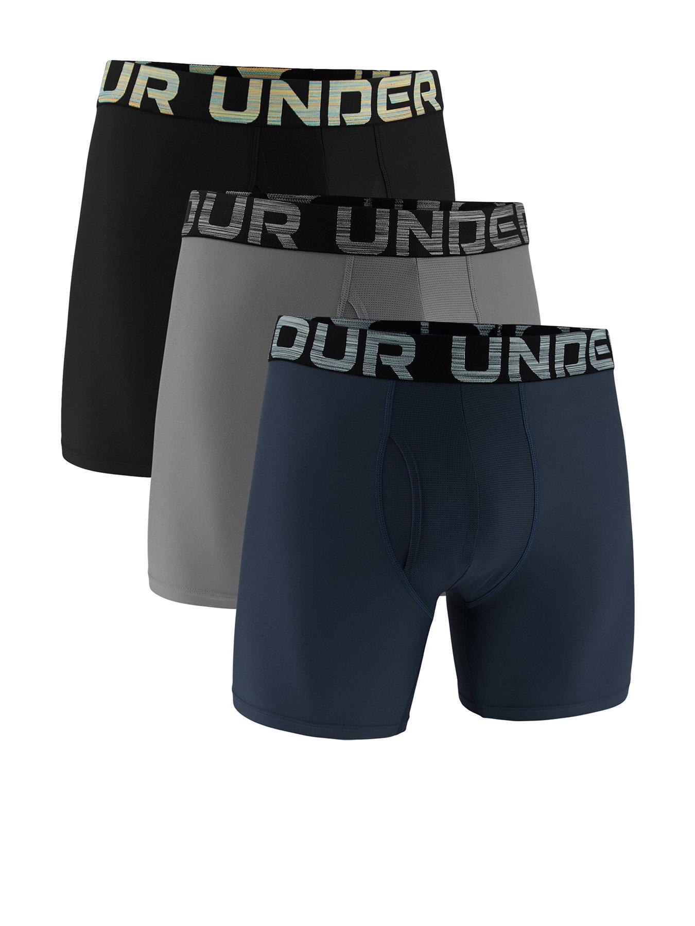 Image 1 of 3 of UNDER ARMOUR Mens Peformance Tech 6 Inch 3 Pack Boxers - Multi