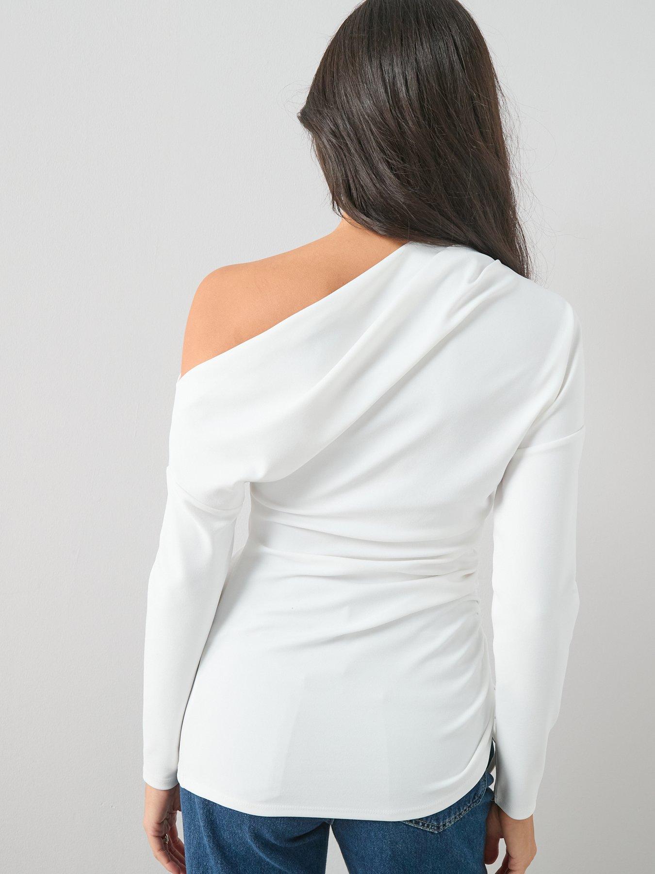 The Very Collection Ruched Off Shoulder Top - Ivory | Very