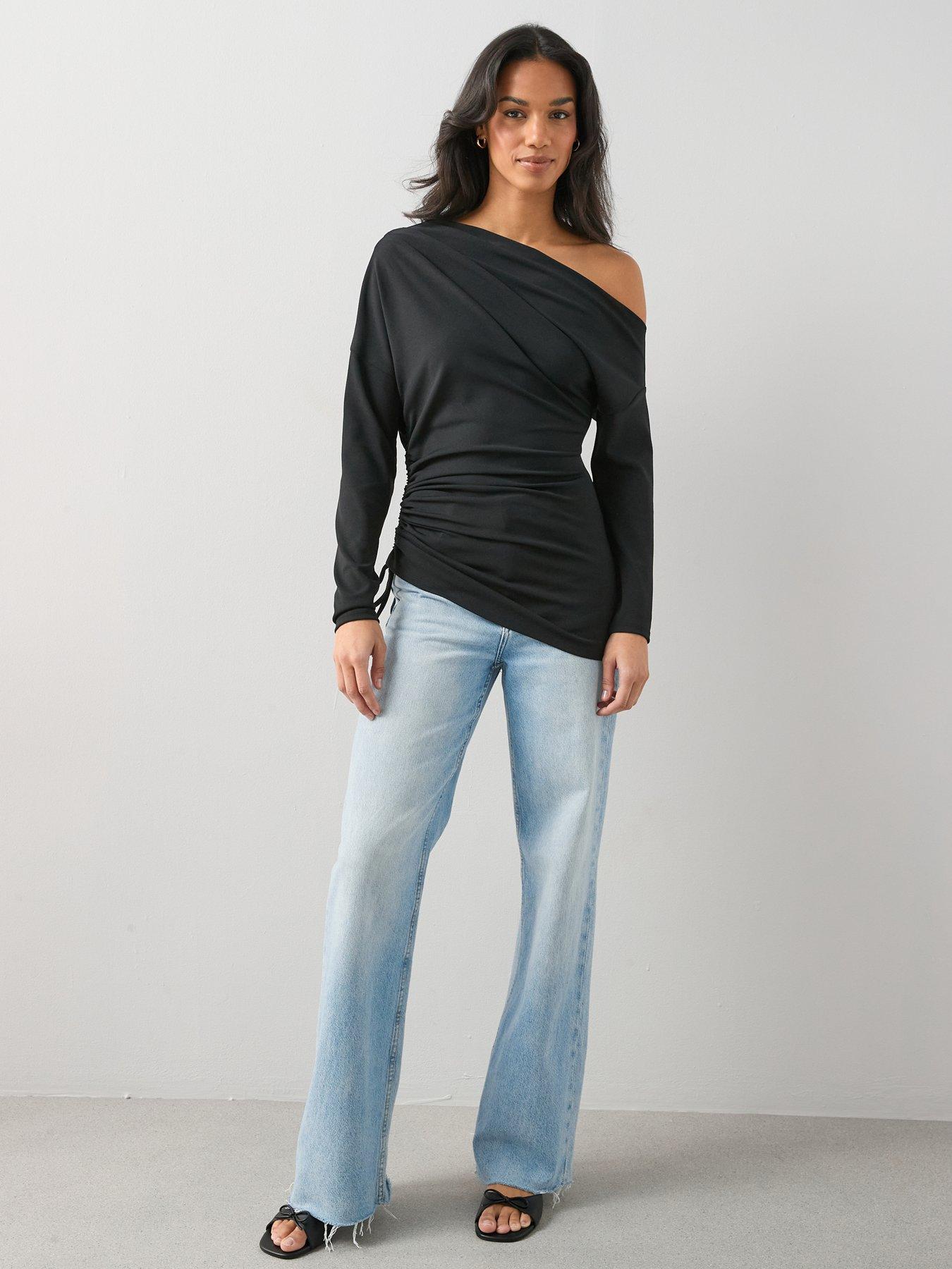 Image 3 of 6 of The Very Collection Ruched Off The Shoulder Top